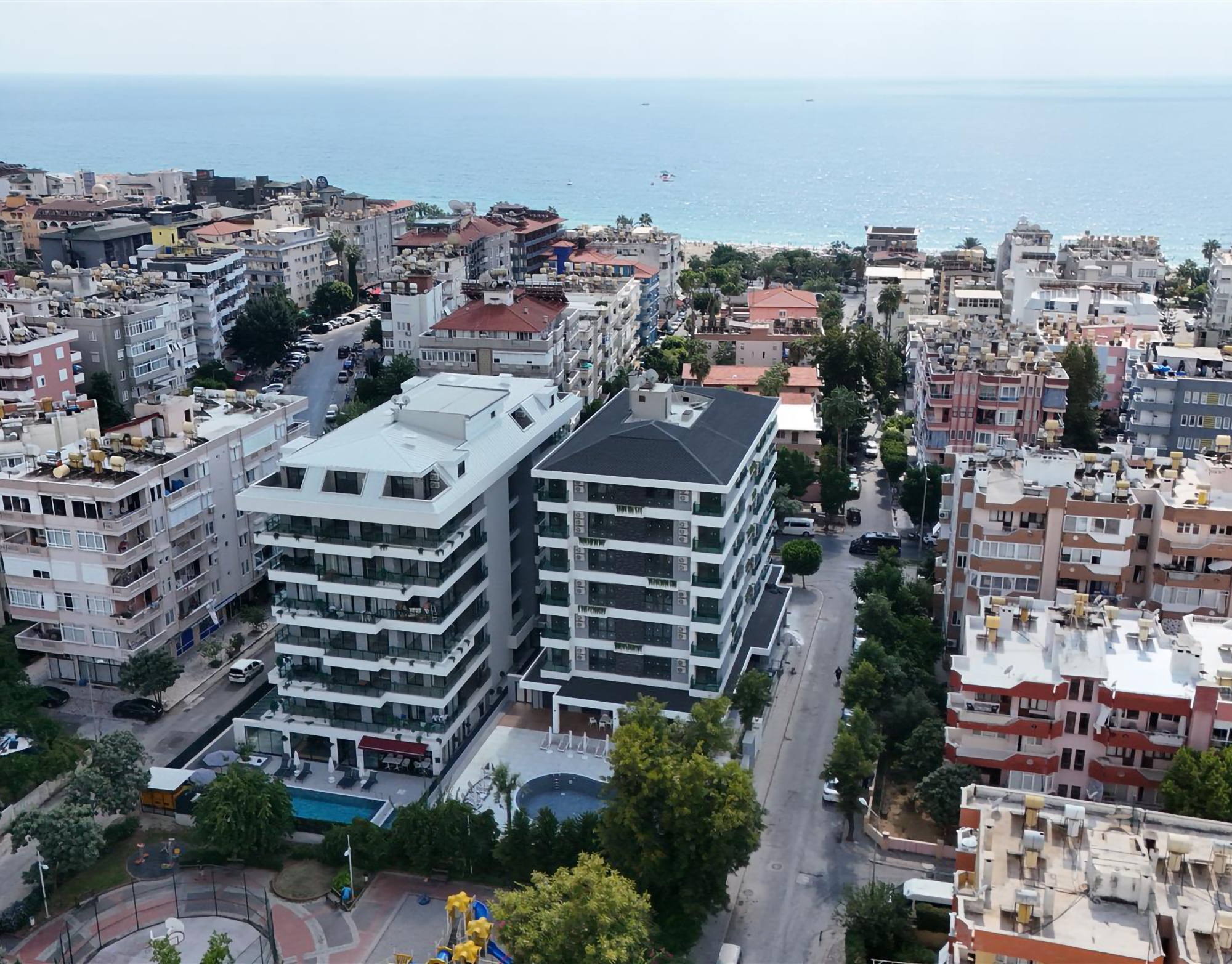 Luxuriöses 1+1 Apartment mit Bergblick, Alanya Zentrum