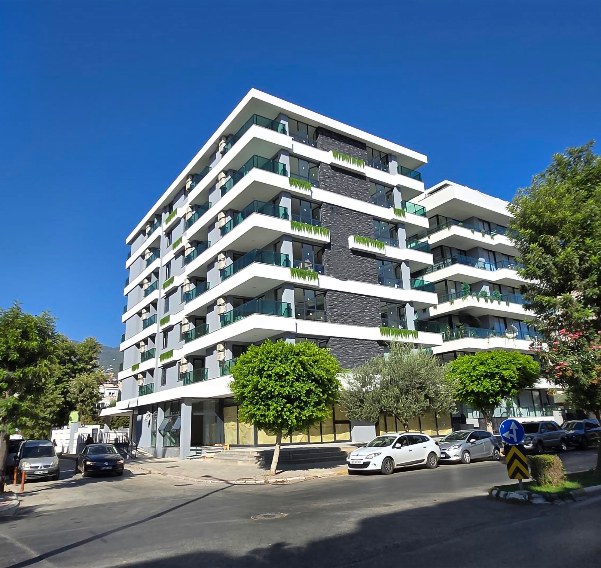 Luxuriöses 1+1 Apartment mit Bergblick, Alanya Zentrum