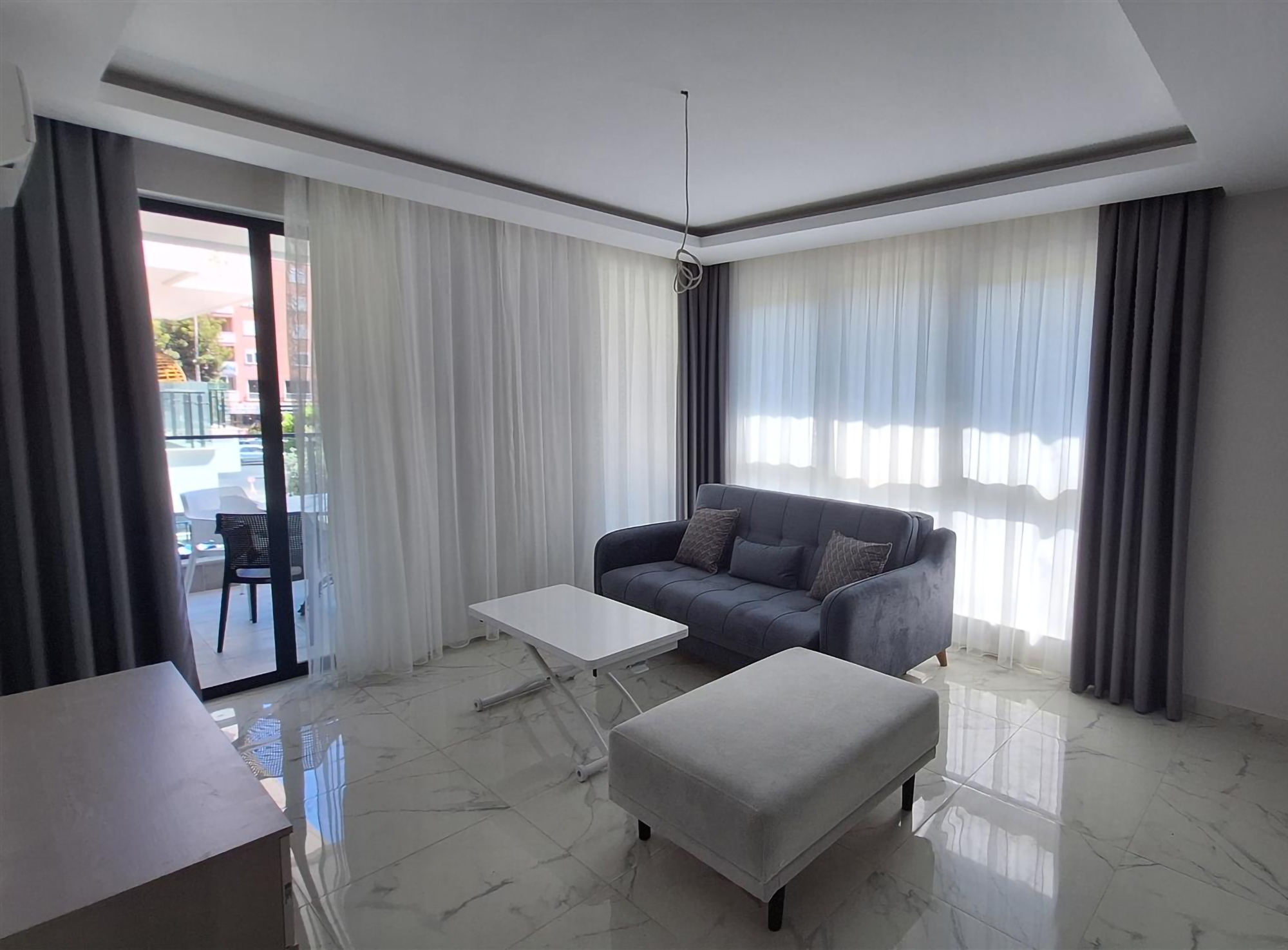 Luxuriöses 1+1 Apartment mit Bergblick, Alanya Zentrum
