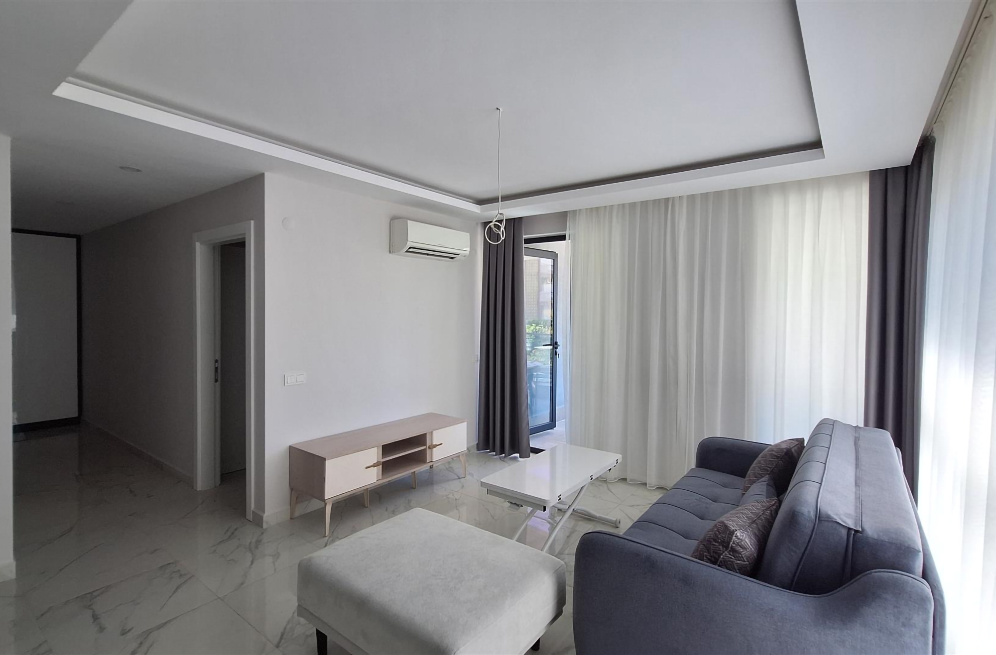 Luxuriöses 1+1 Apartment mit Bergblick, Alanya Zentrum