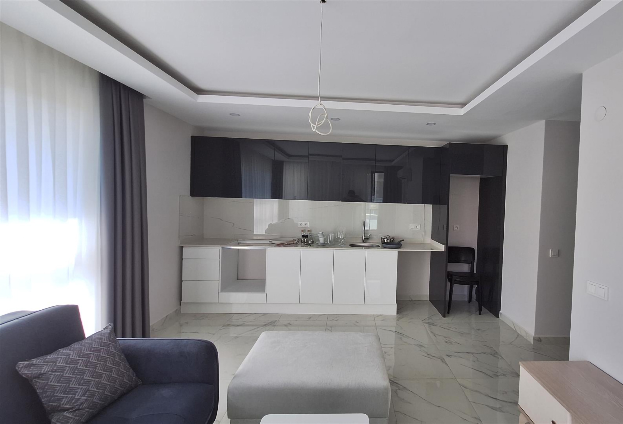Luxuriöses 1+1 Apartment mit Bergblick, Alanya Zentrum