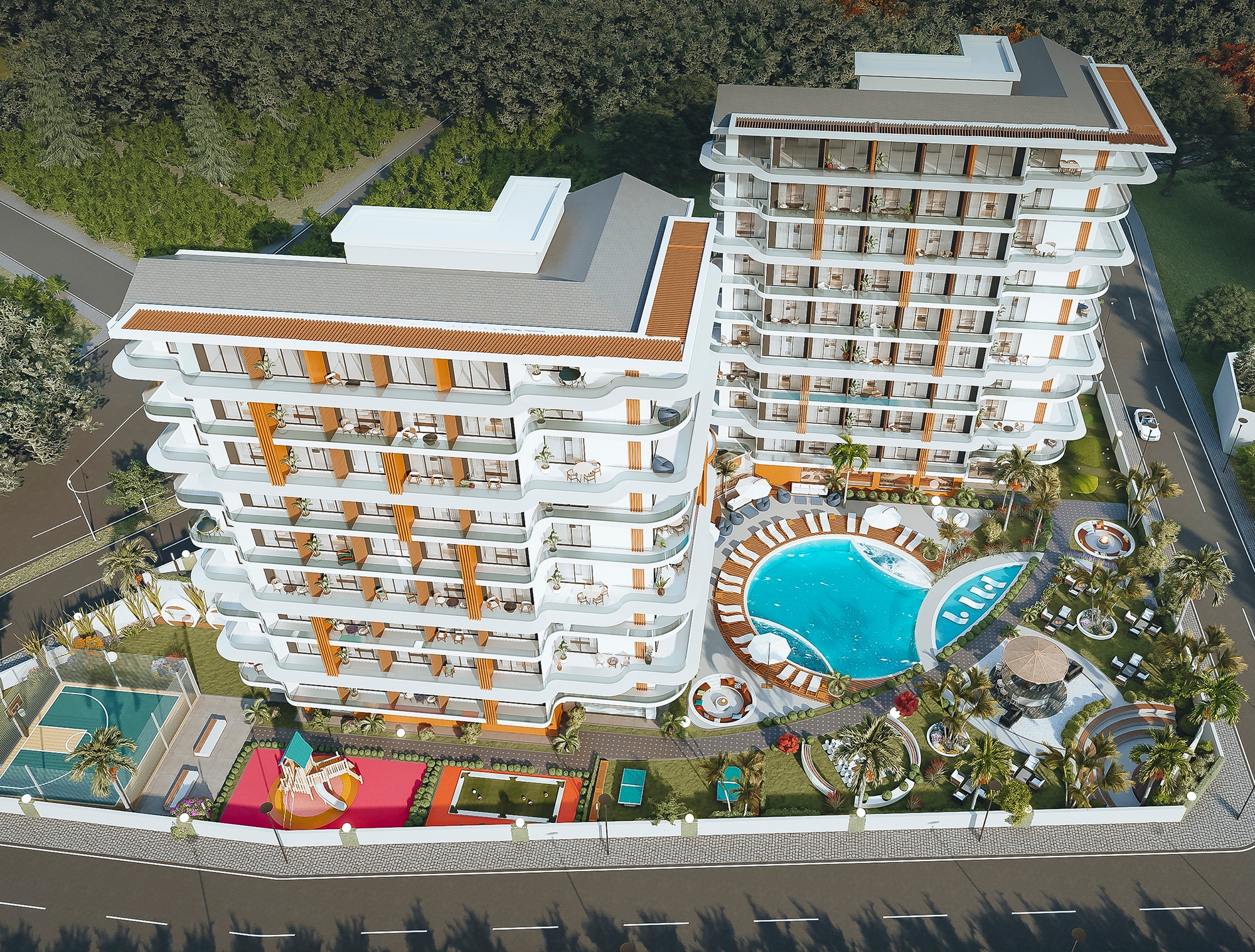 Luxury 1+0 Apartment with Castle and Mountain Views in Payallar, Alanya