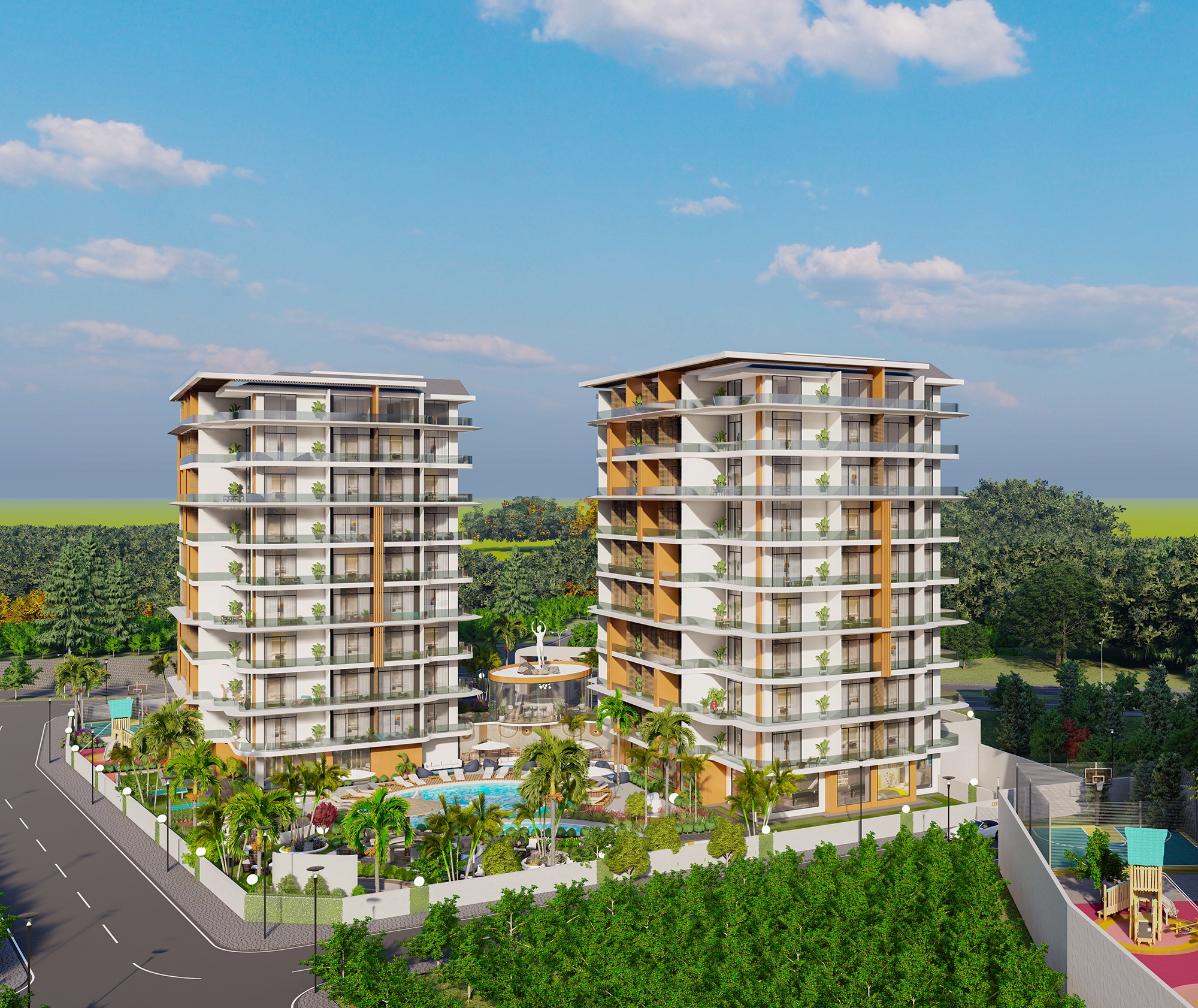 Luxury 1+0 Apartment with Castle and Mountain Views in Payallar, Alanya