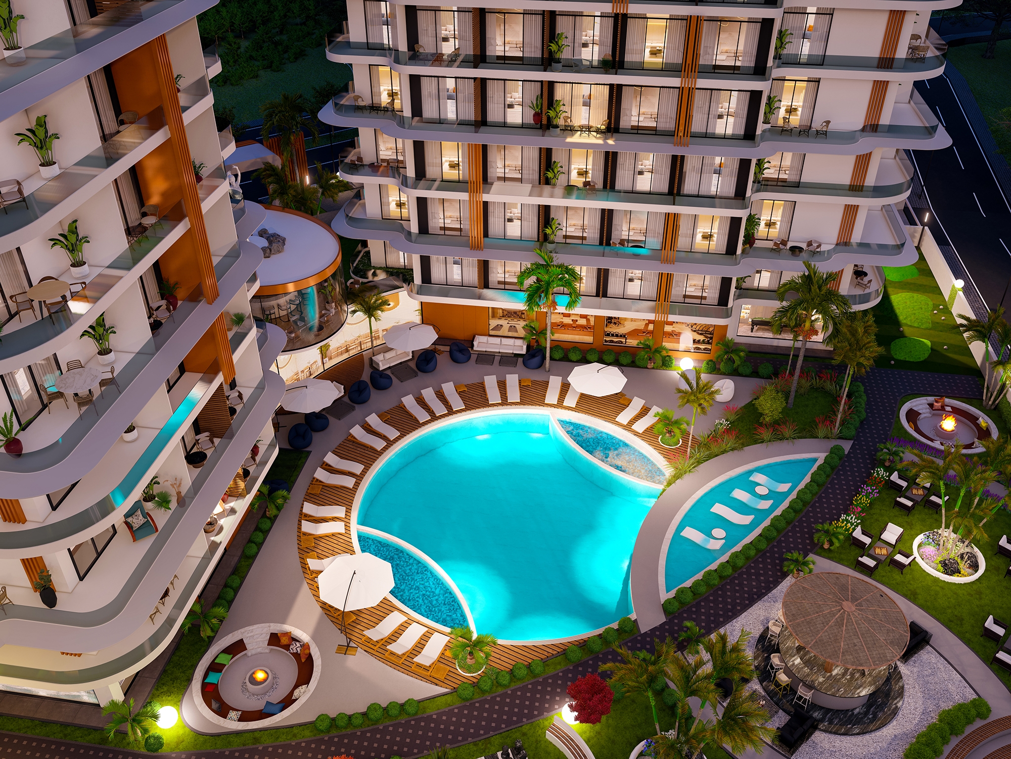 Luxury 1+0 Apartment with Castle and Mountain Views in Payallar, Alanya