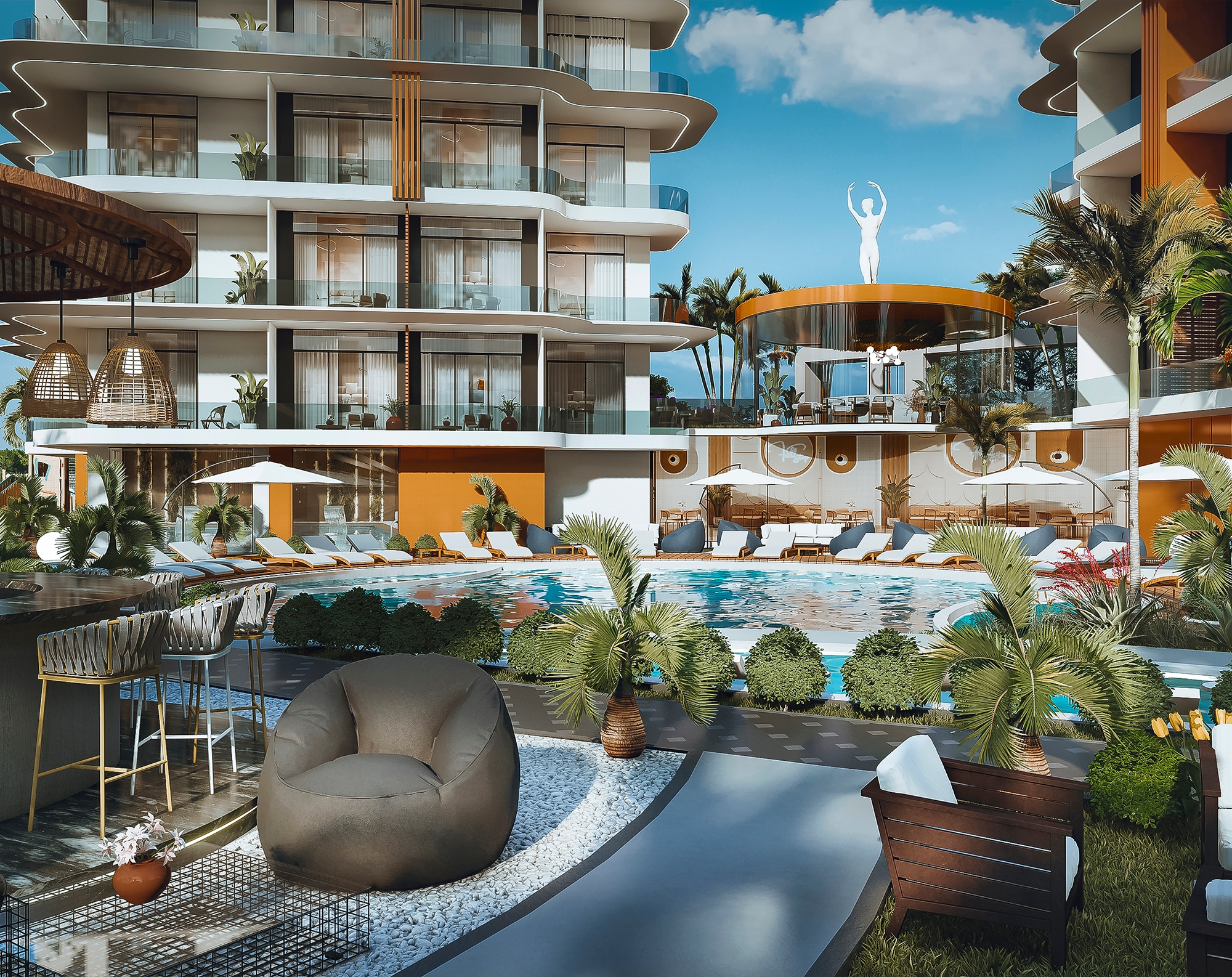 Luxury 1+0 Apartment with Castle and Mountain Views in Payallar, Alanya