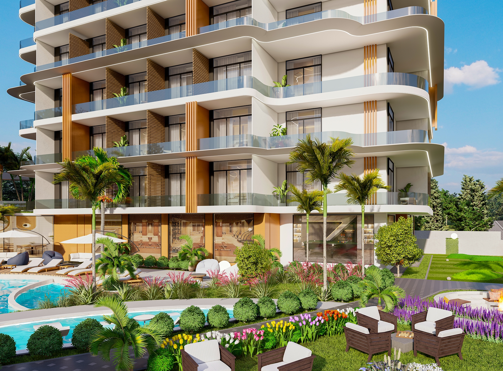 Luxury 1+0 Apartment with Castle and Mountain Views in Payallar, Alanya