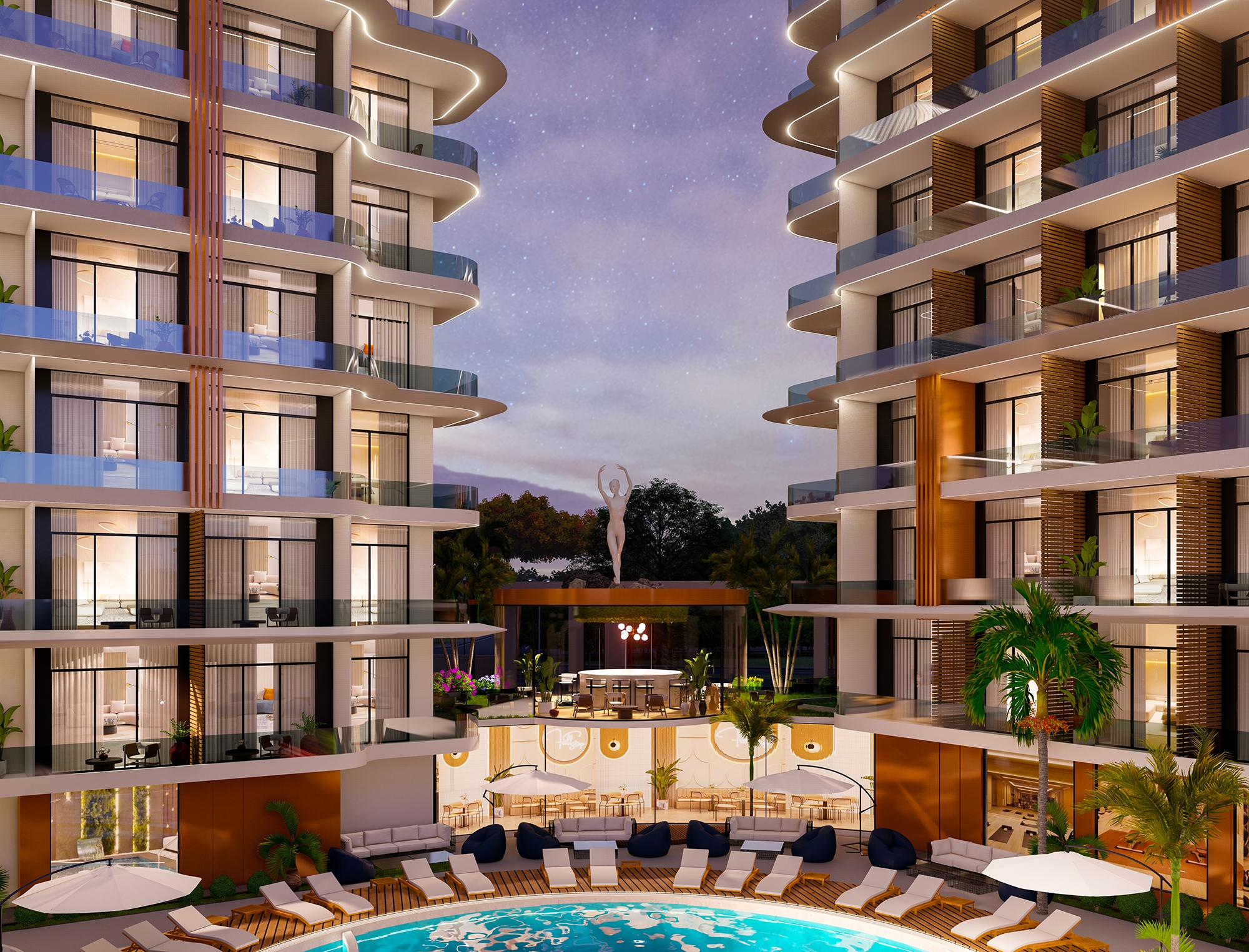 Luxury 1+0 Apartment with Castle and Mountain Views in Payallar, Alanya