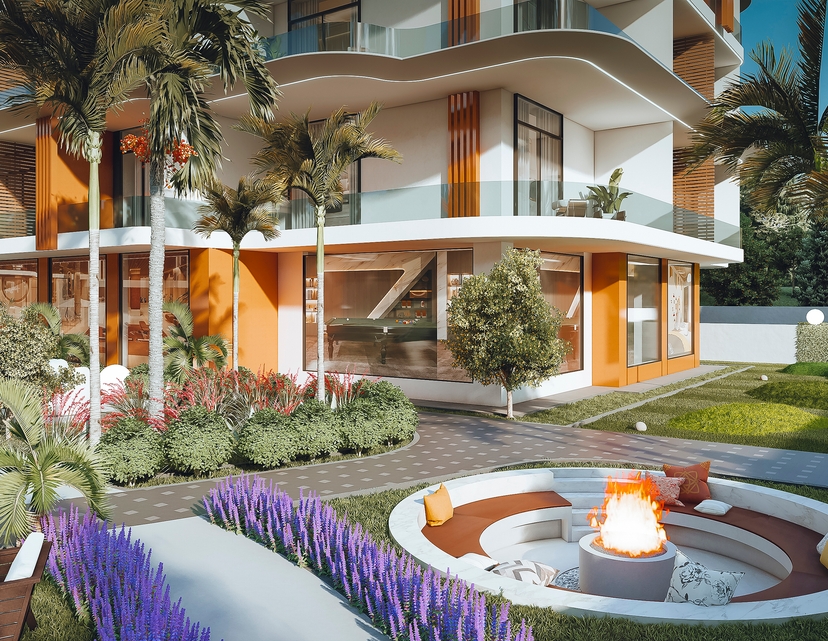 Luxury 1+0 Apartment with Castle and Mountain Views in Payallar, Alanya