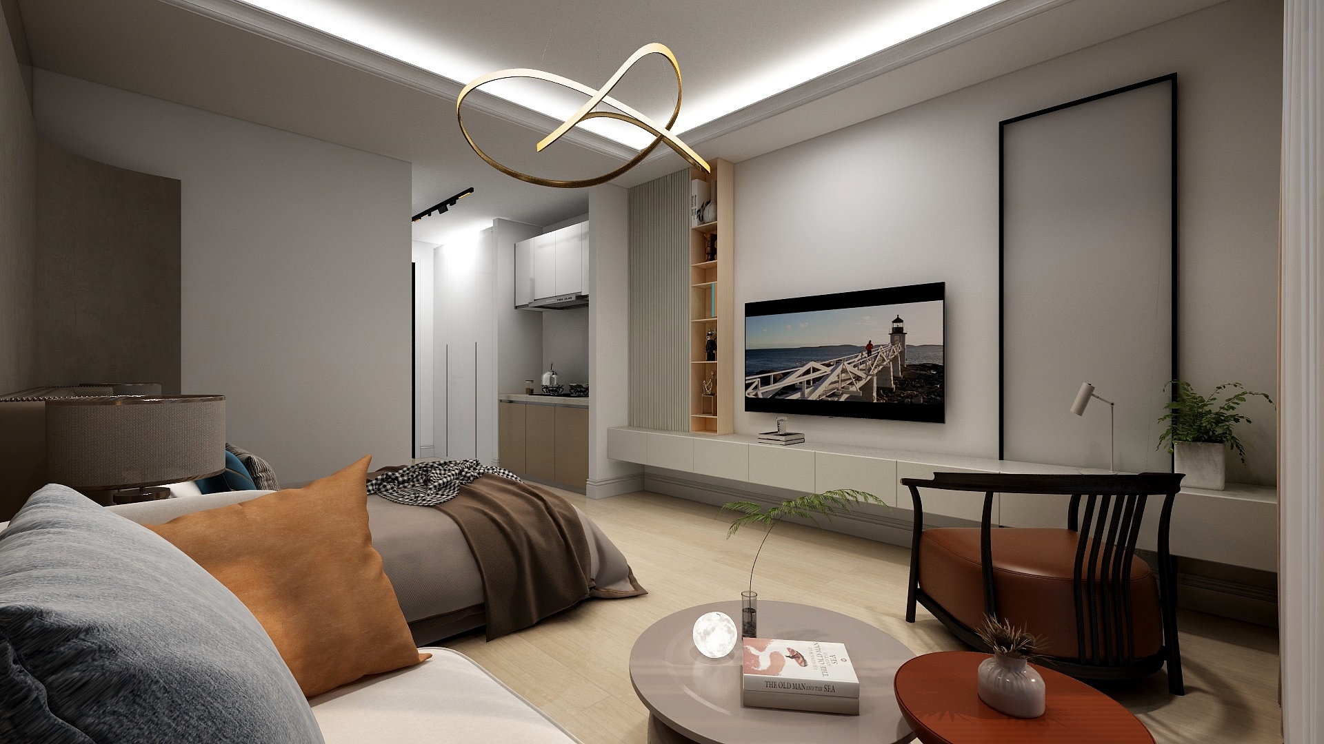 Luxury 1+0 Apartment with Castle and Mountain Views in Payallar, Alanya