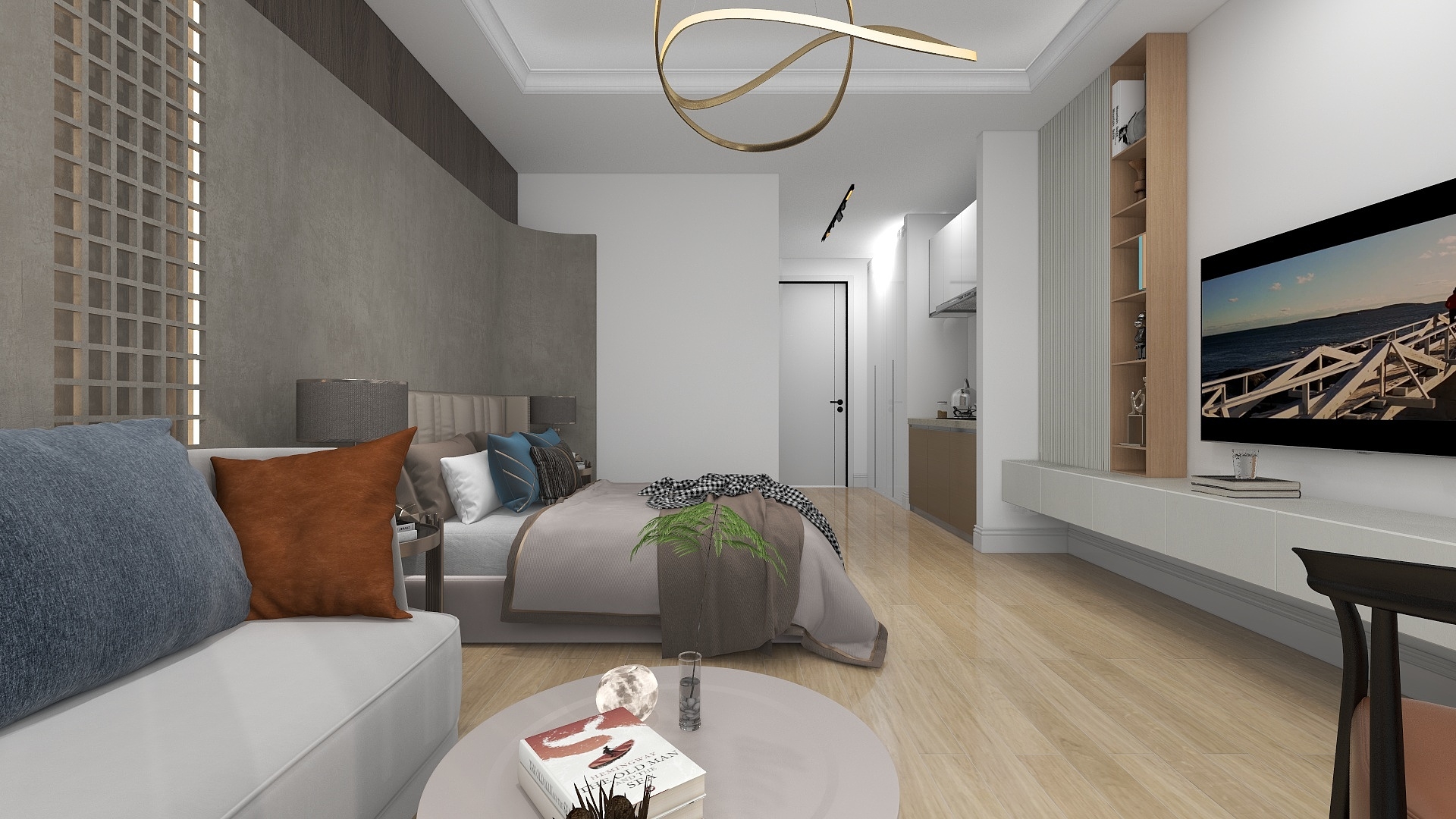 Luxury 1+0 Apartment with Castle and Mountain Views in Payallar, Alanya
