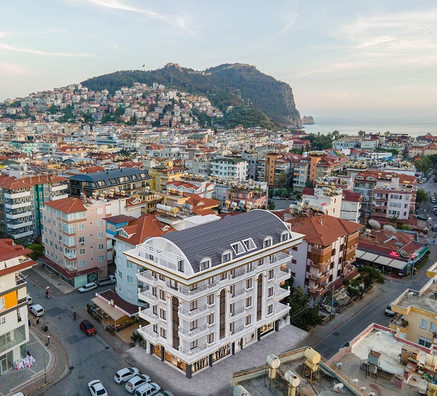 Luxury 1+1 Apartment with Mountain View, Alanya Center