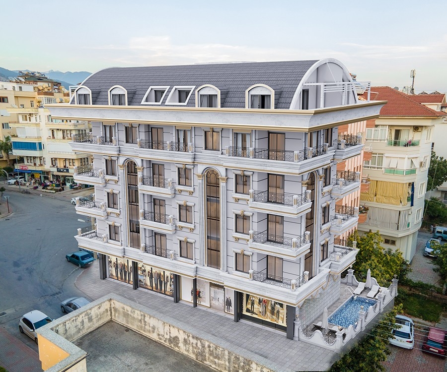 Luxury 1+1 Apartment with Mountain View, Alanya Center