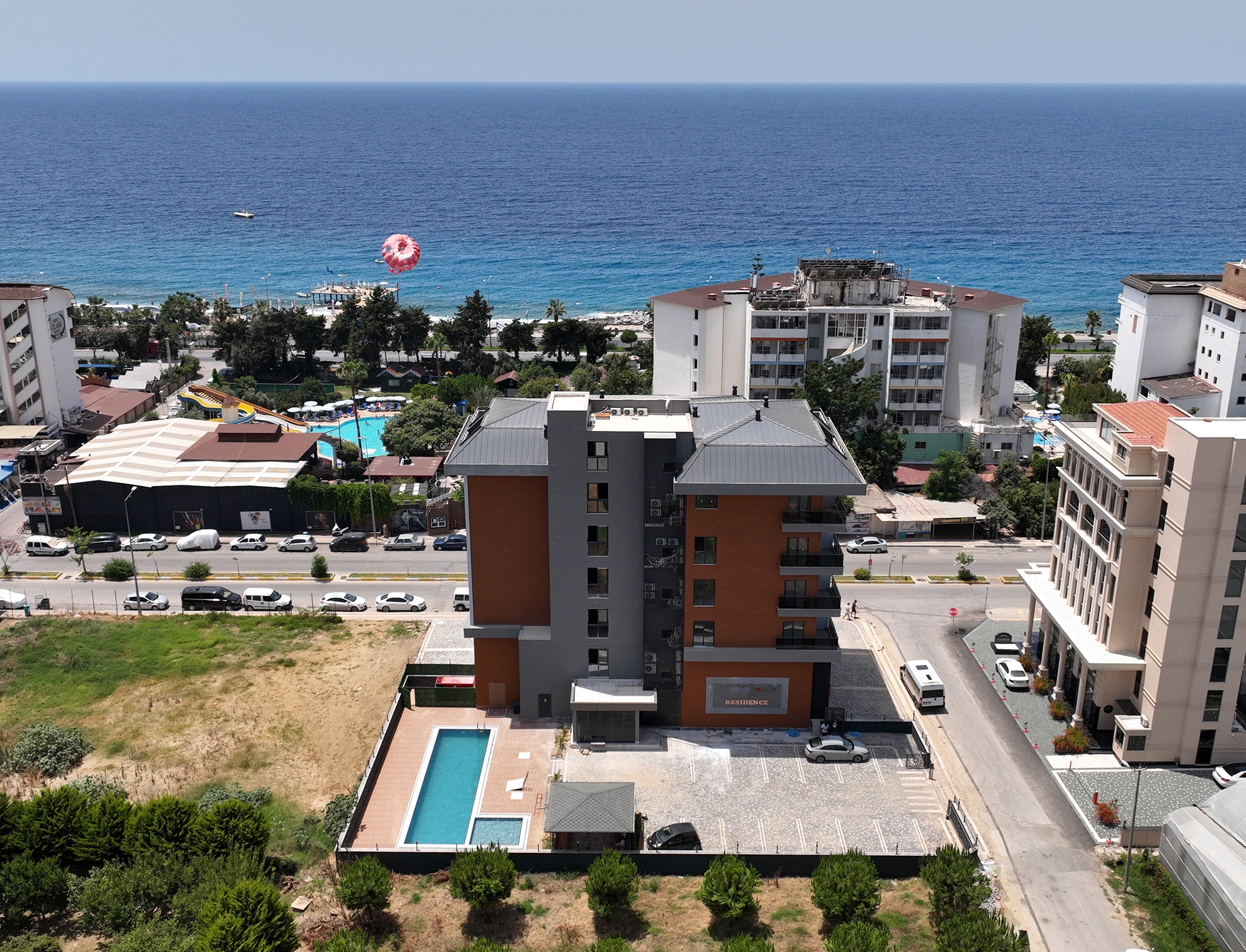 Luxuriöses 1+1 Apartment mit Meerblick und Bergblick, Alanya - Kargicak