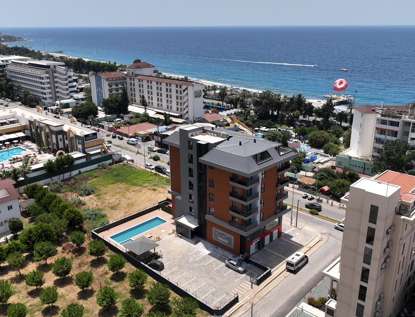 Luxuriöses 1+1 Apartment mit Meerblick und Bergblick, Alanya - Kargicak