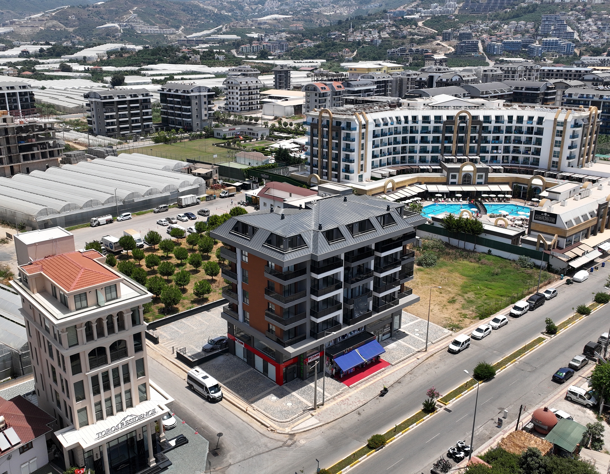 Luxuriöses 1+1 Apartment mit Meerblick und Bergblick, Alanya - Kargicak