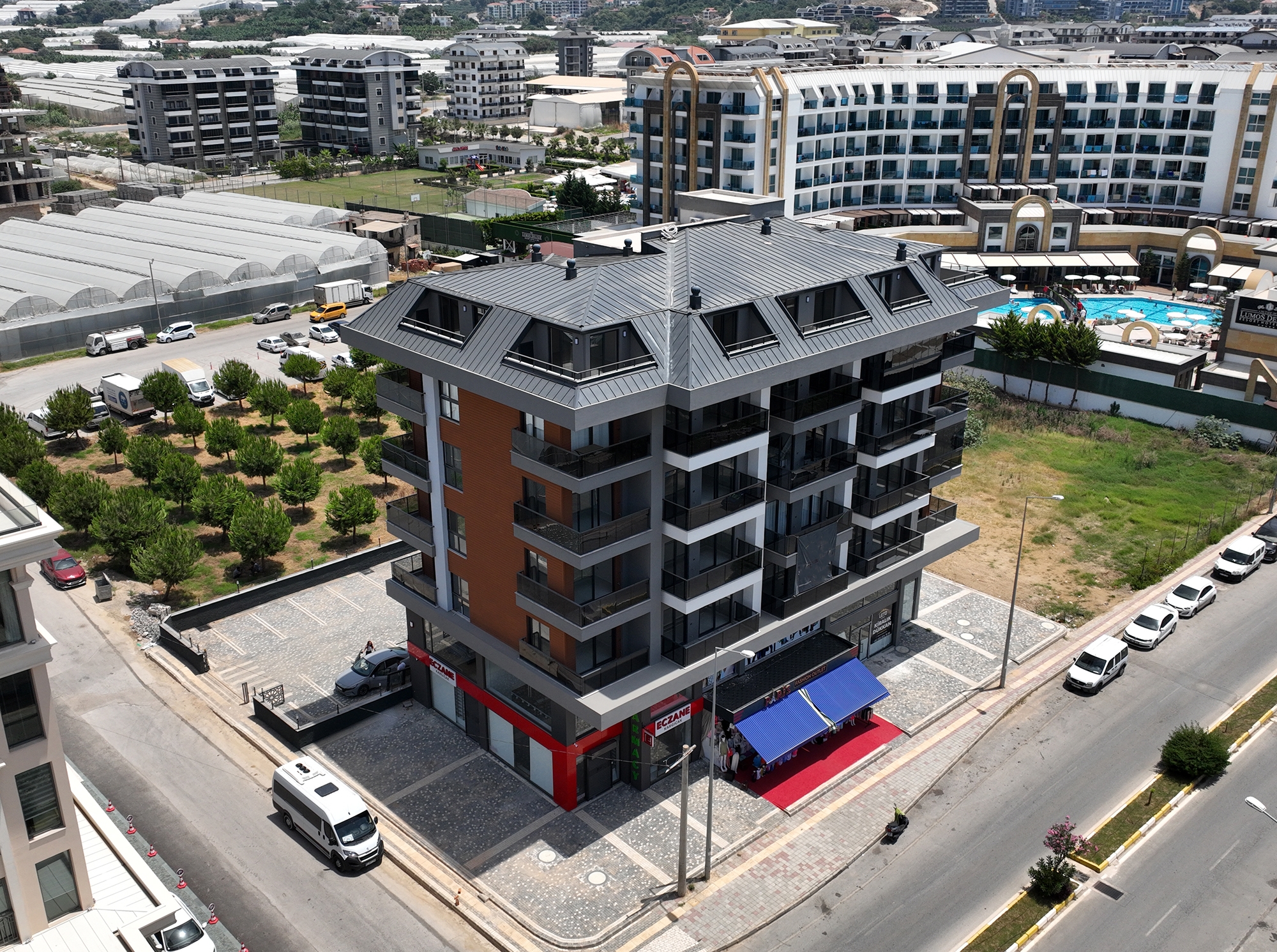 Luxuriöses 1+1 Apartment mit Meerblick und Bergblick, Alanya - Kargicak