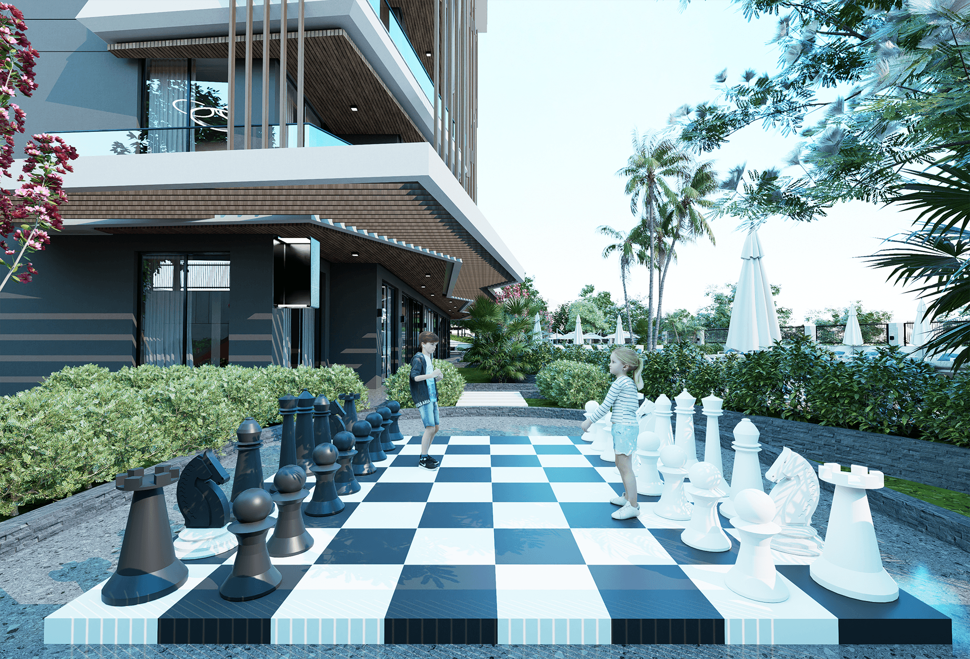 Luxuriöses 1+1 Apartment mit Bergblick, Alanya - Demirtas