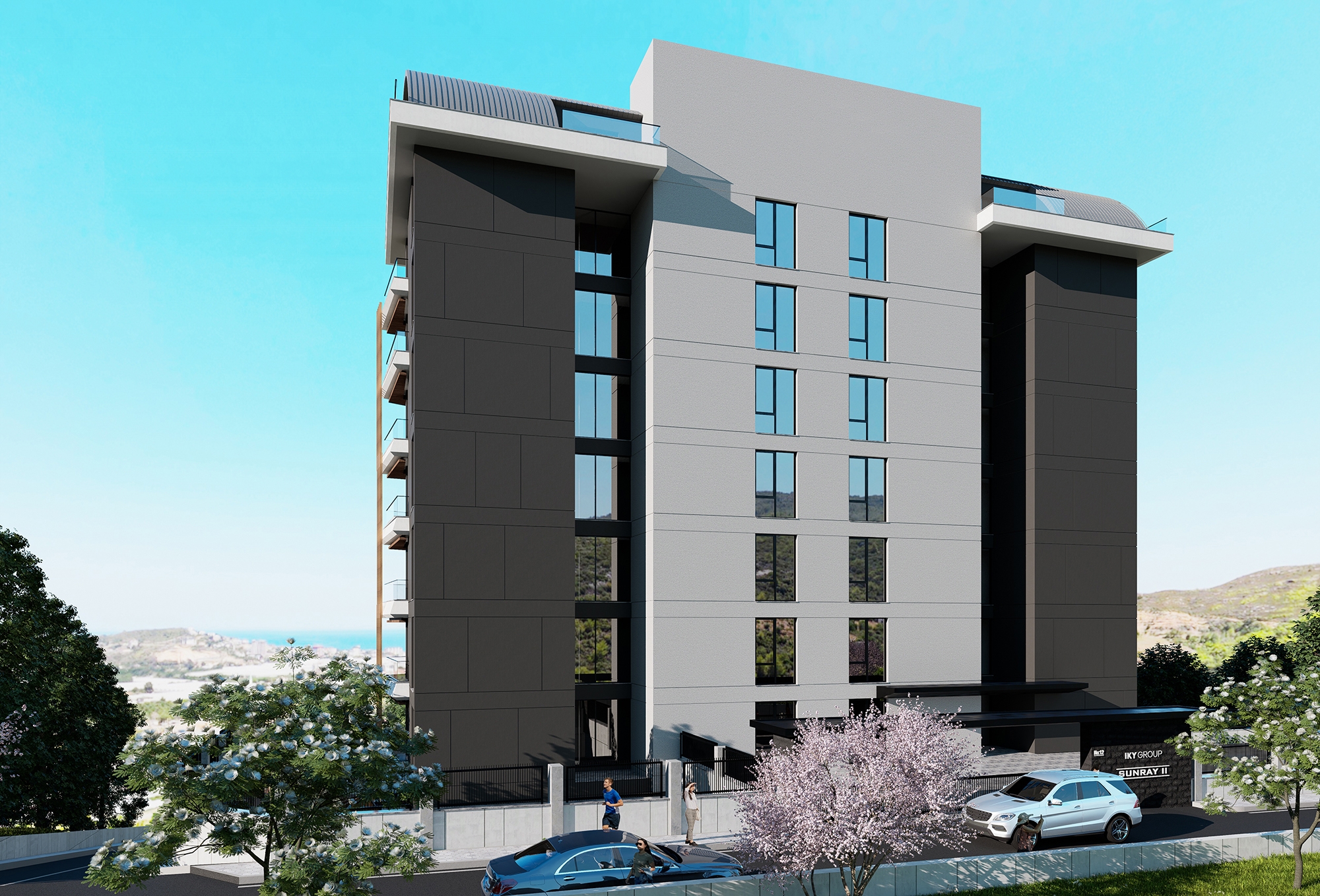 Luxuriöses 1+1 Apartment mit Bergblick, Alanya - Demirtas