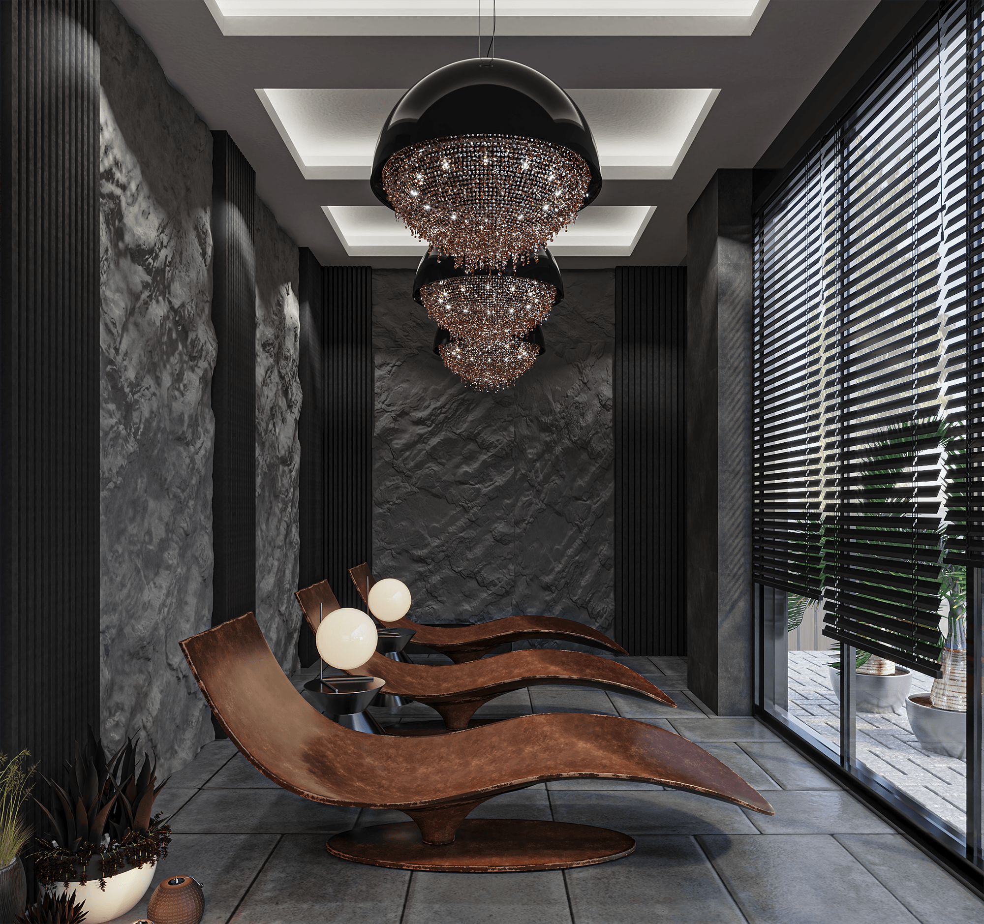 Luxuriöses 1+1 Apartment mit Bergblick, Alanya - Demirtas