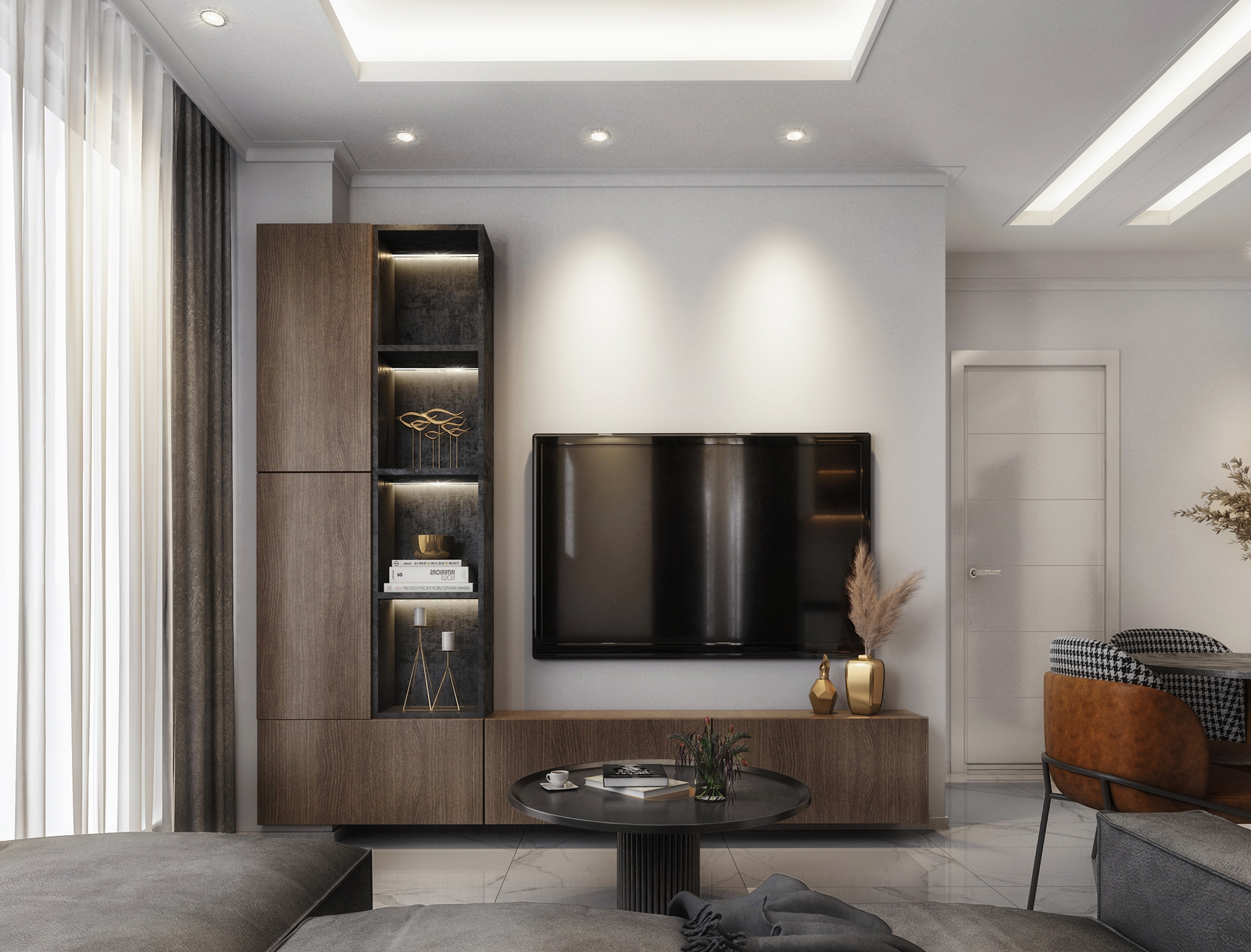 Luxuriöses 1+1 Apartment mit Bergblick, Alanya - Demirtas