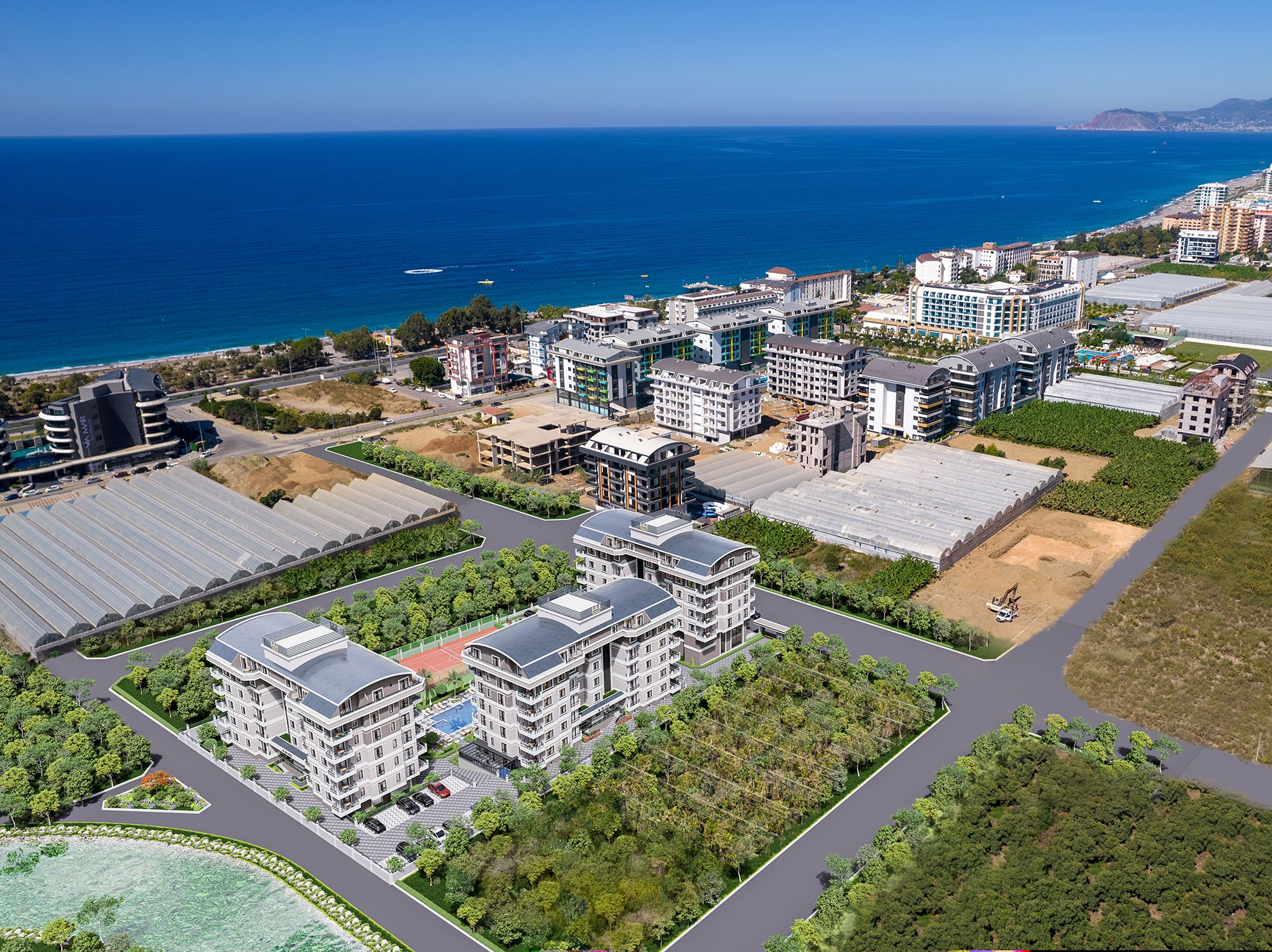Luxury 1+1 Apartment with Sea and Mountain Views in Kargicak