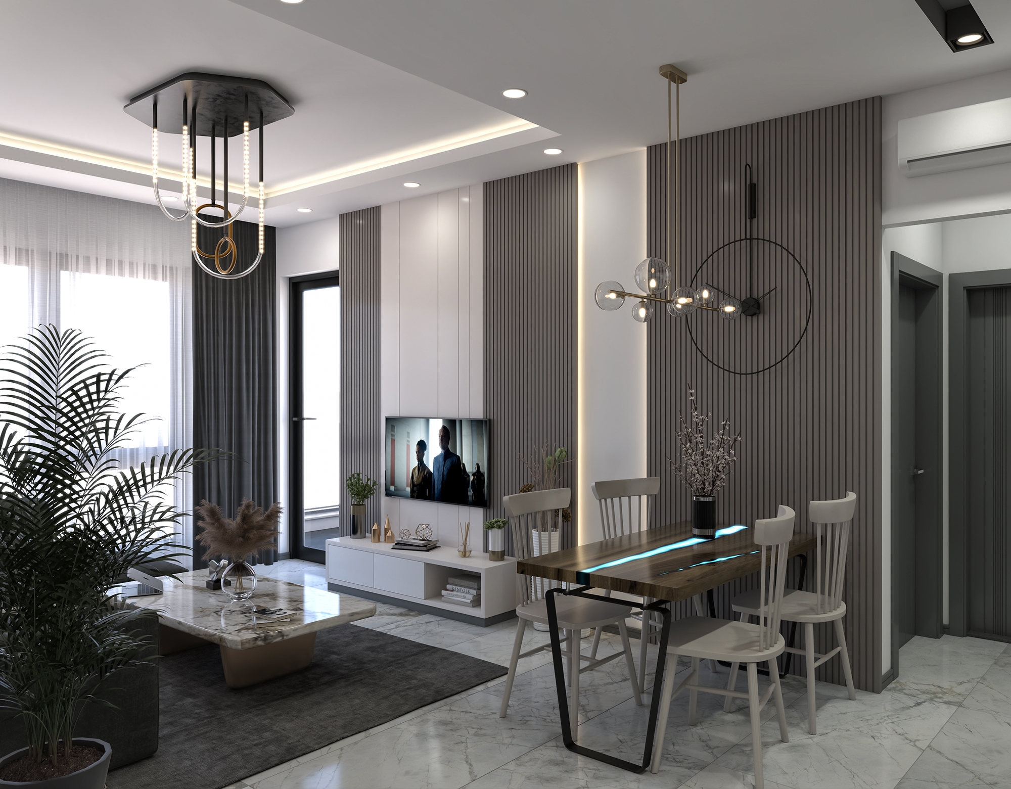 Luxury 1+1 Apartment with Sea and Mountain Views in Kargicak