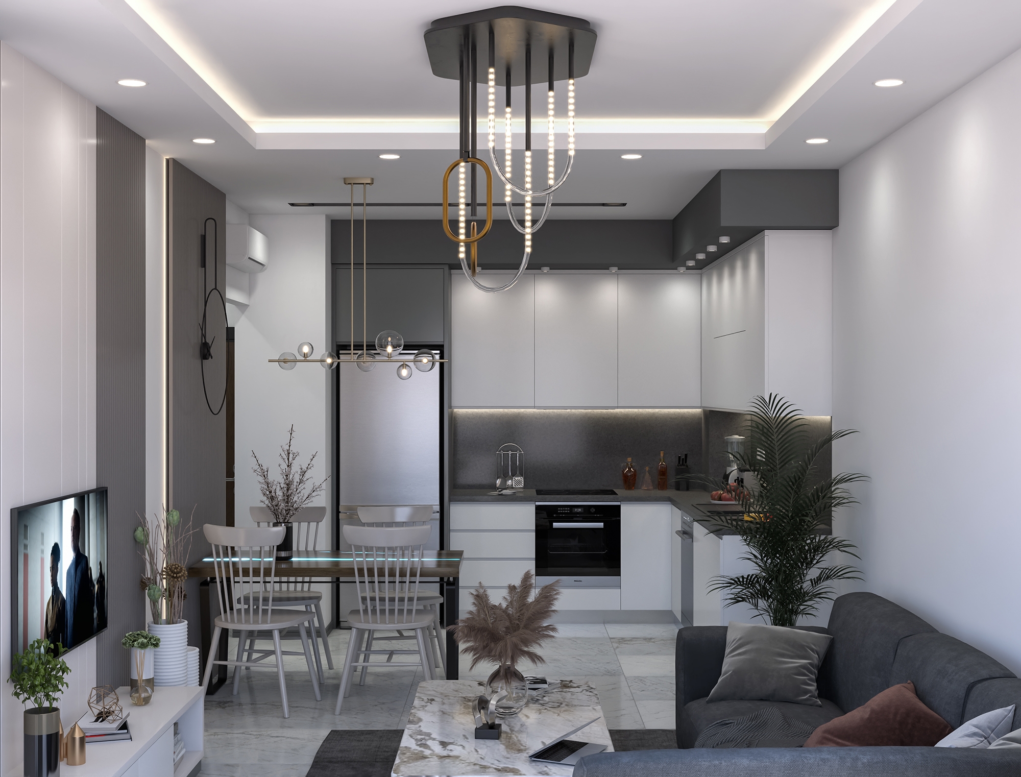 Luxury 1+1 Apartment with Sea and Mountain Views in Kargicak