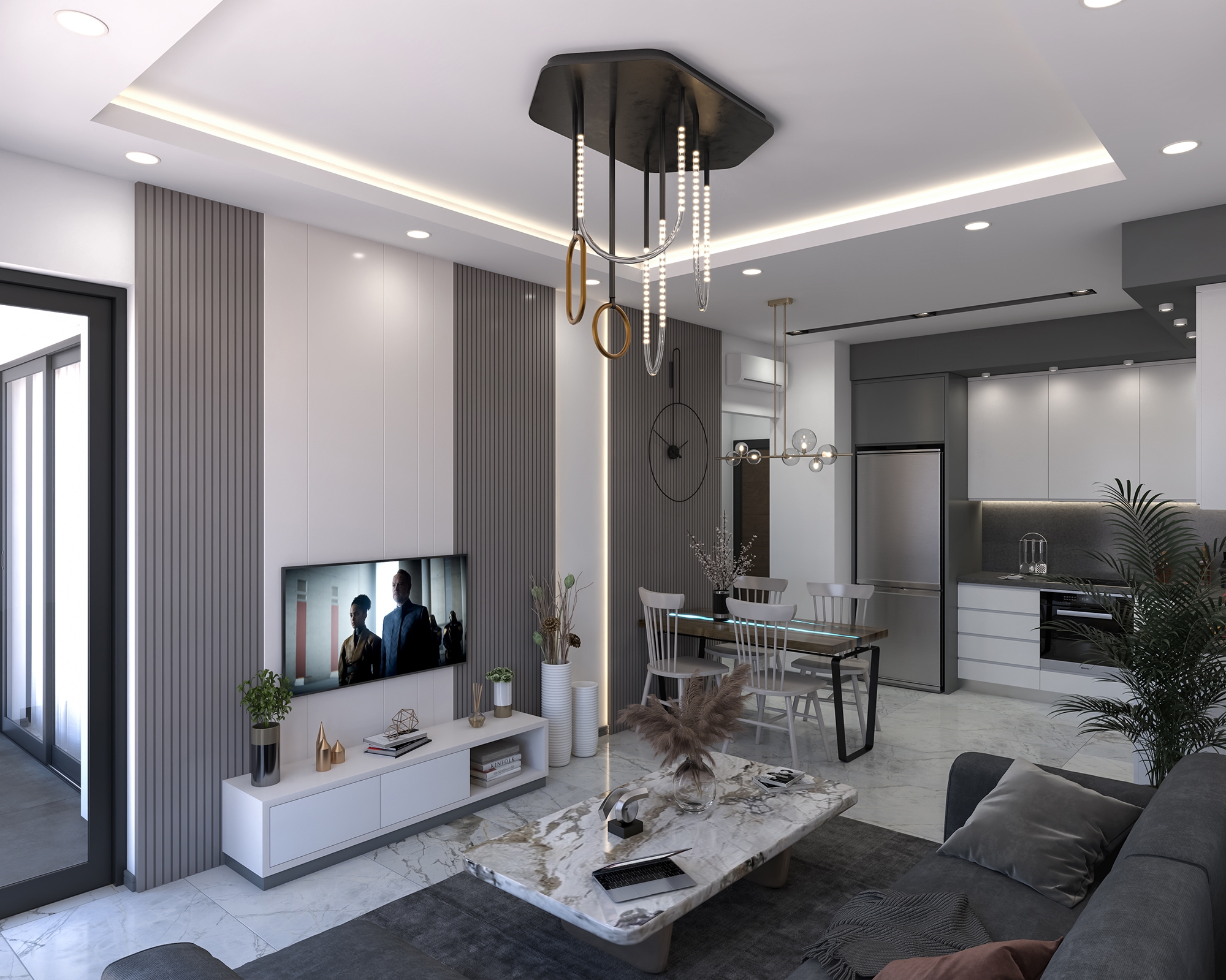 Luxury 1+1 Apartment with Sea and Mountain Views in Kargicak