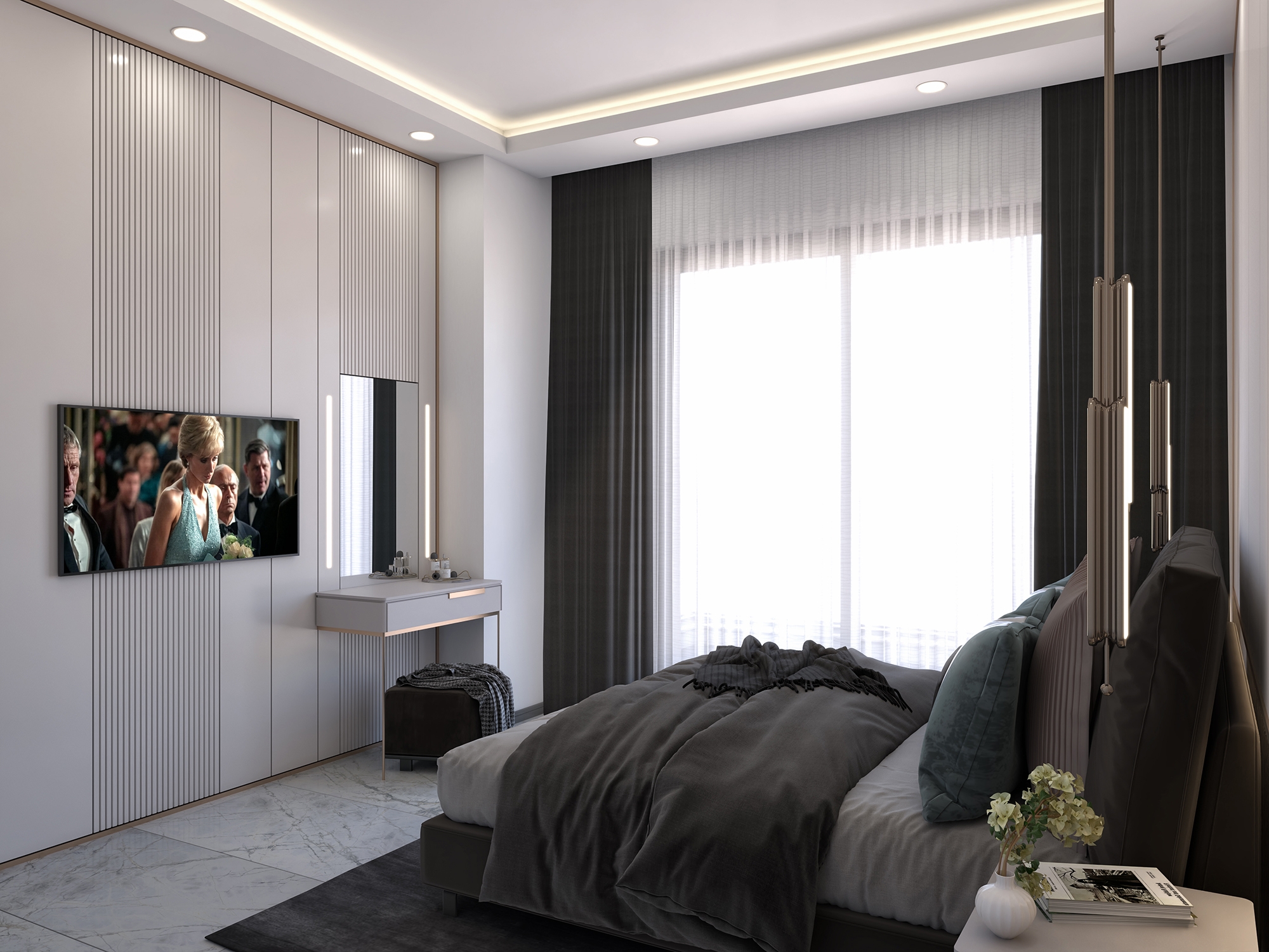 Luxury 1+1 Apartment with Sea and Mountain Views in Kargicak