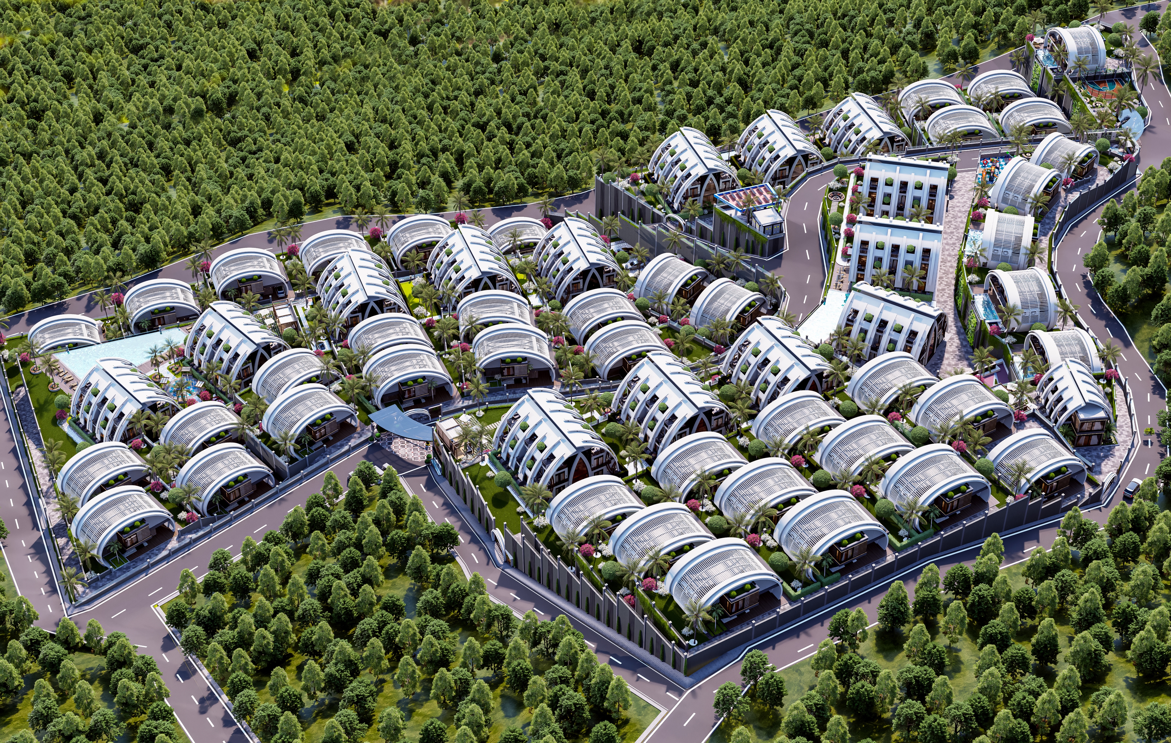 Luksus 3+1 Villa med Hav- og Bjergudsigt, Alanya - Kargicak