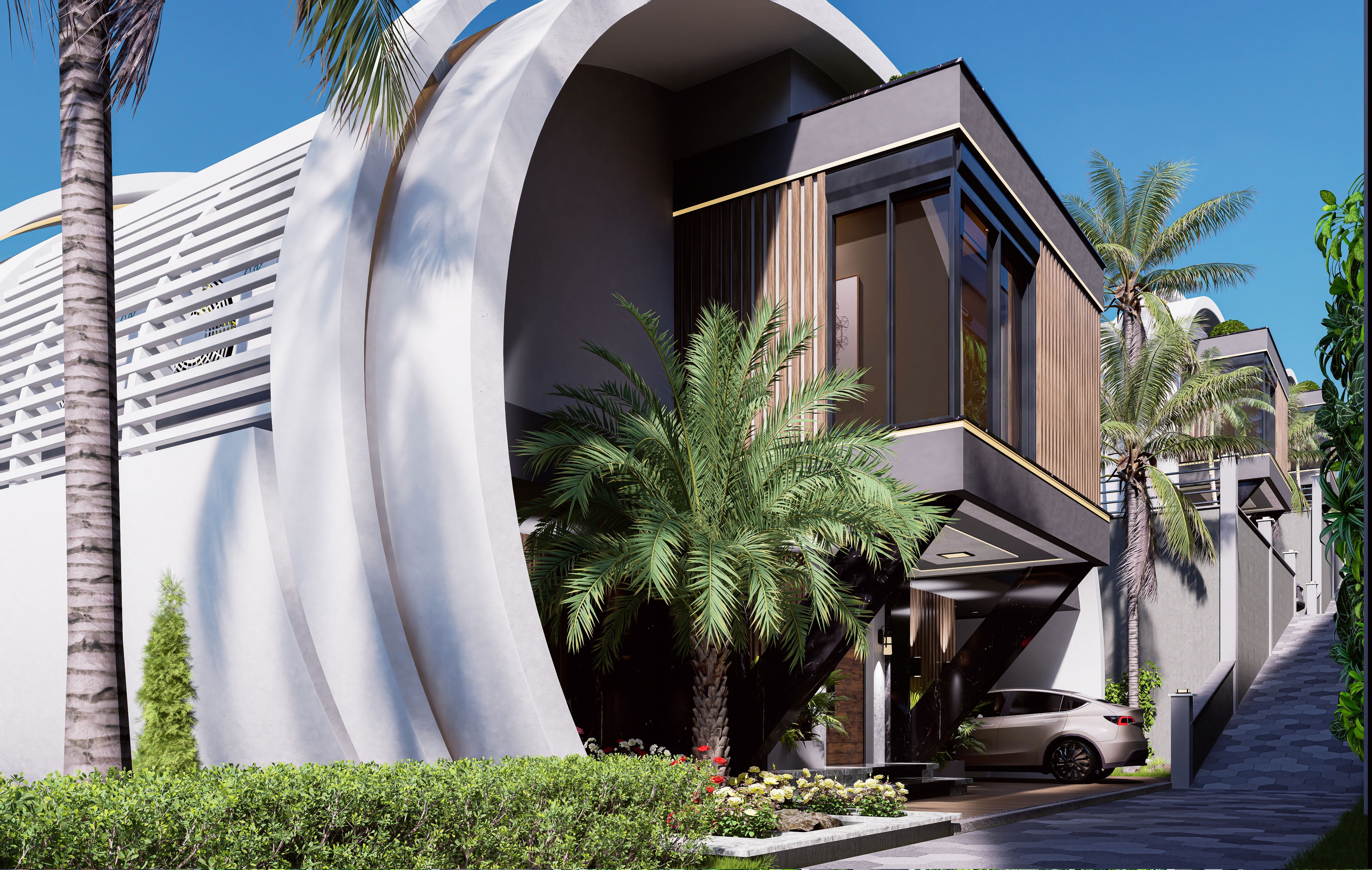 Luksus 3+1 Villa med Hav- og Bjergudsigt, Alanya - Kargicak
