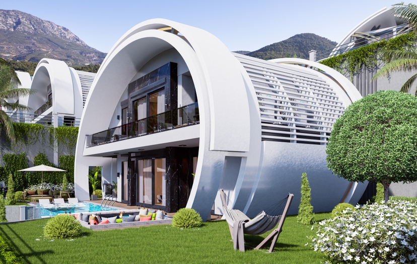 Luksus 3+1 Villa med Hav- og Bjergudsigt, Alanya - Kargicak