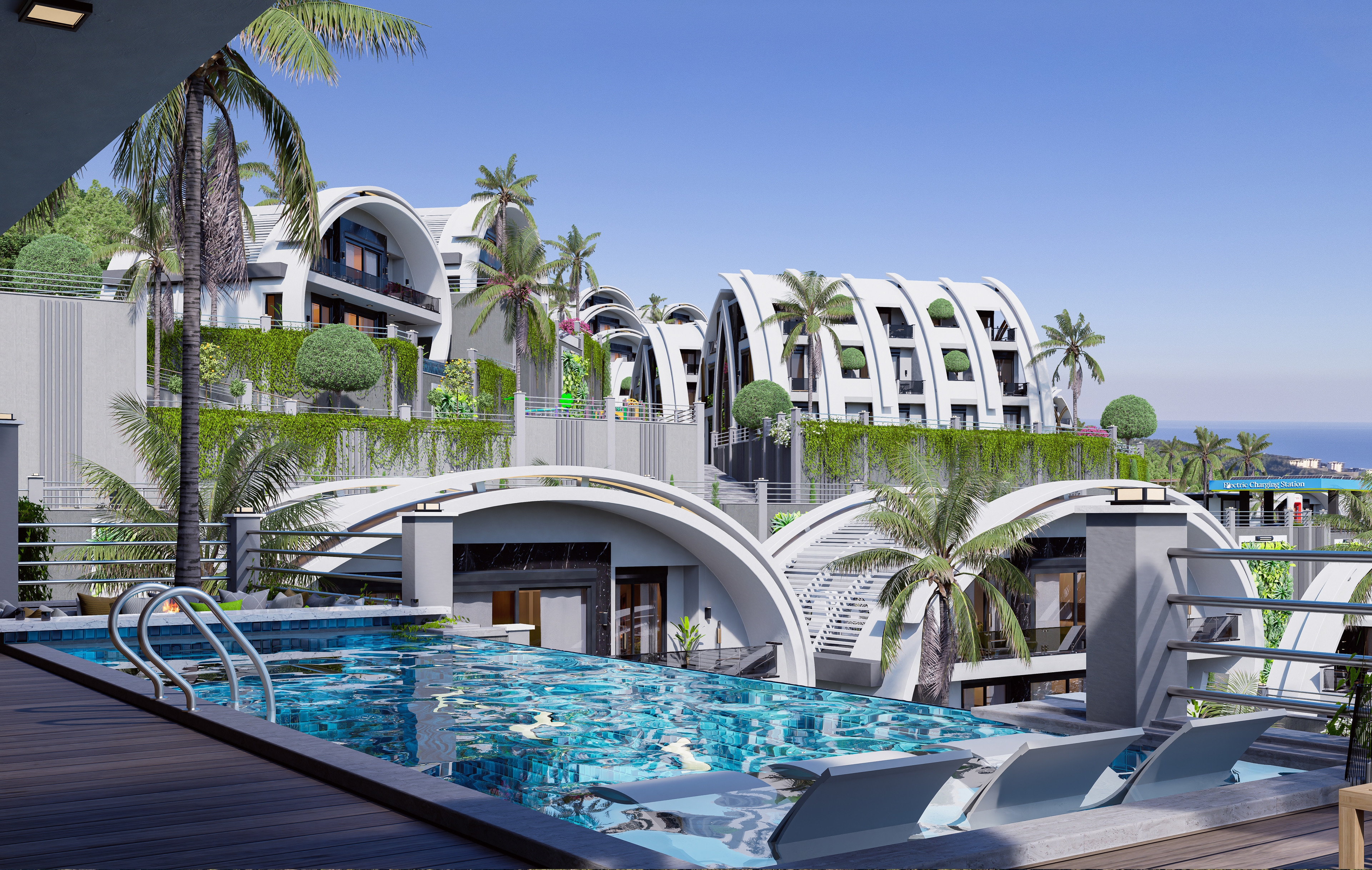 Luksus 3+1 Villa med Hav- og Bjergudsigt, Alanya - Kargicak