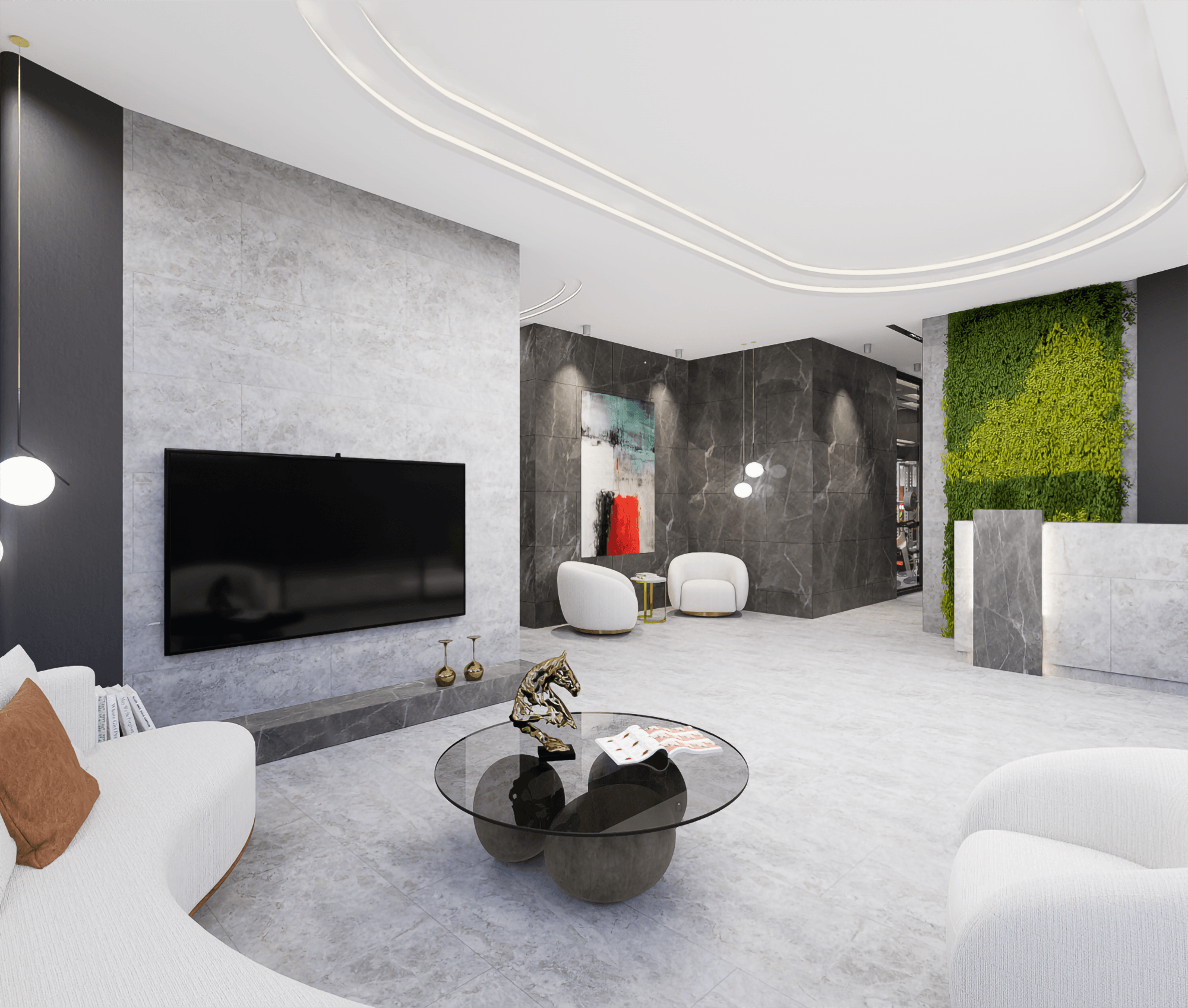 Luxuriöses 1+1 Apartment mit Meerblick und Bergblick, Alanya - Mahmutlar