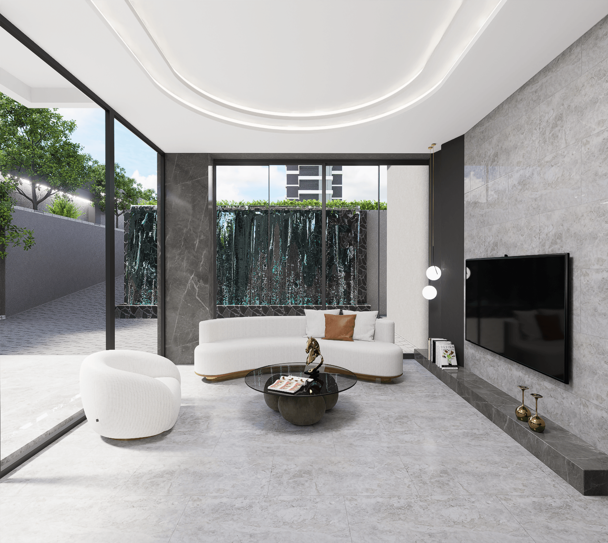 Luxuriöses 1+1 Apartment mit Meerblick und Bergblick, Alanya - Mahmutlar