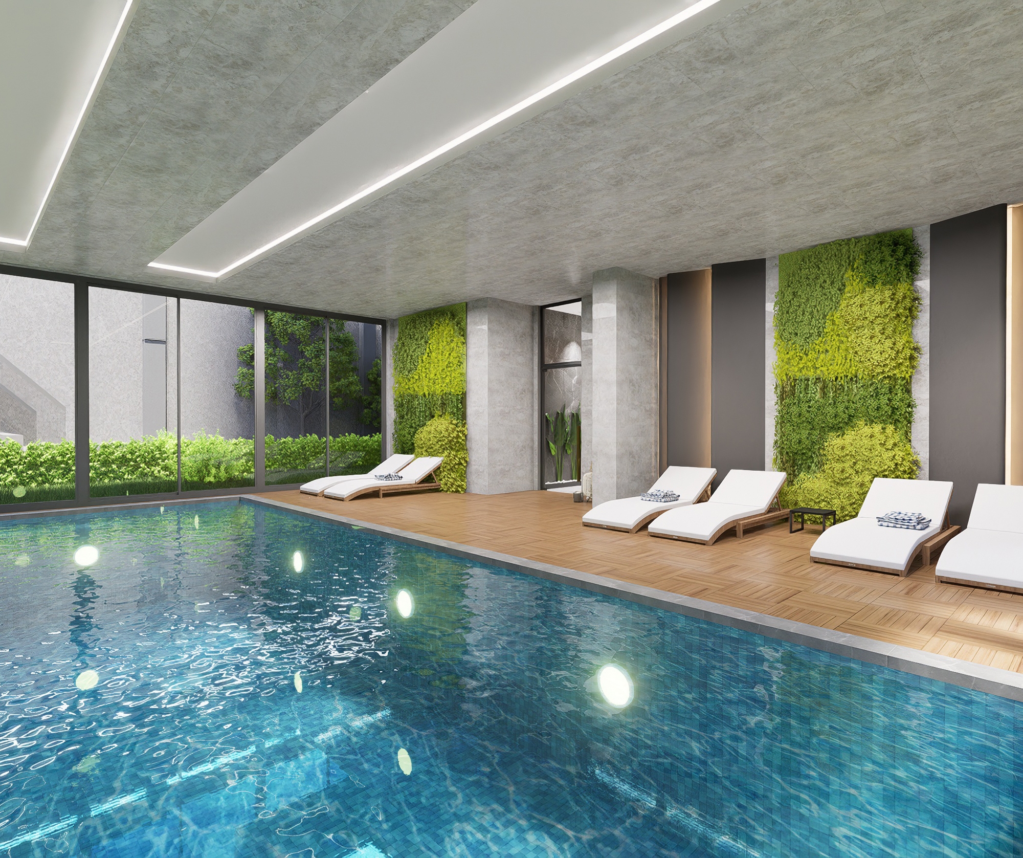 Luxuriöses 1+1 Apartment mit Meerblick und Bergblick, Alanya - Mahmutlar