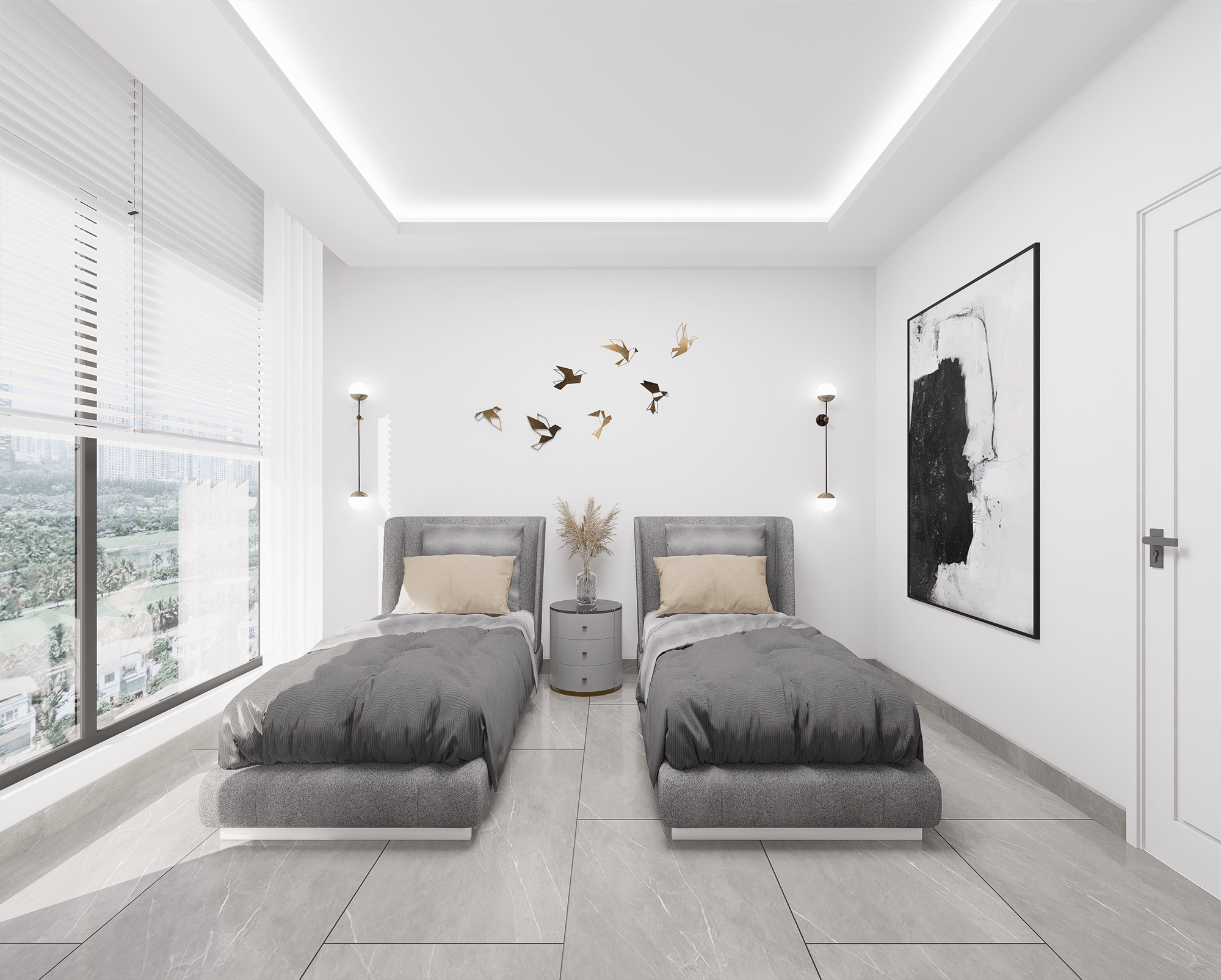 Luxuriöses 1+1 Apartment mit Meerblick und Bergblick, Alanya - Mahmutlar