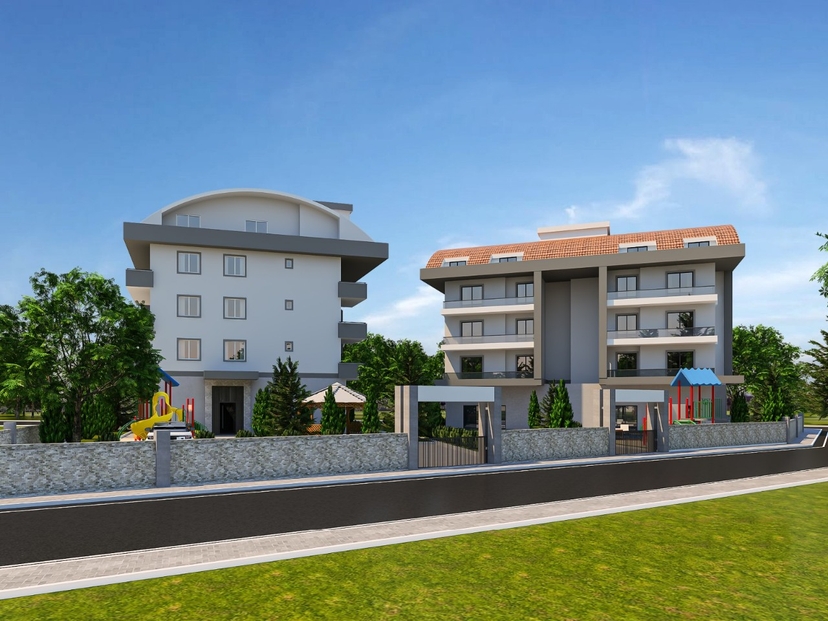 Luxuriöses 1+1 Apartment mit Bergblick in Alanya - Oba