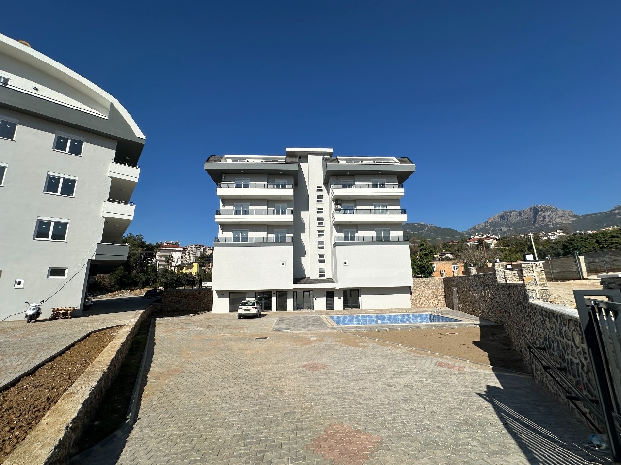 Luxuriöses 1+1 Apartment mit Bergblick in Alanya - Oba