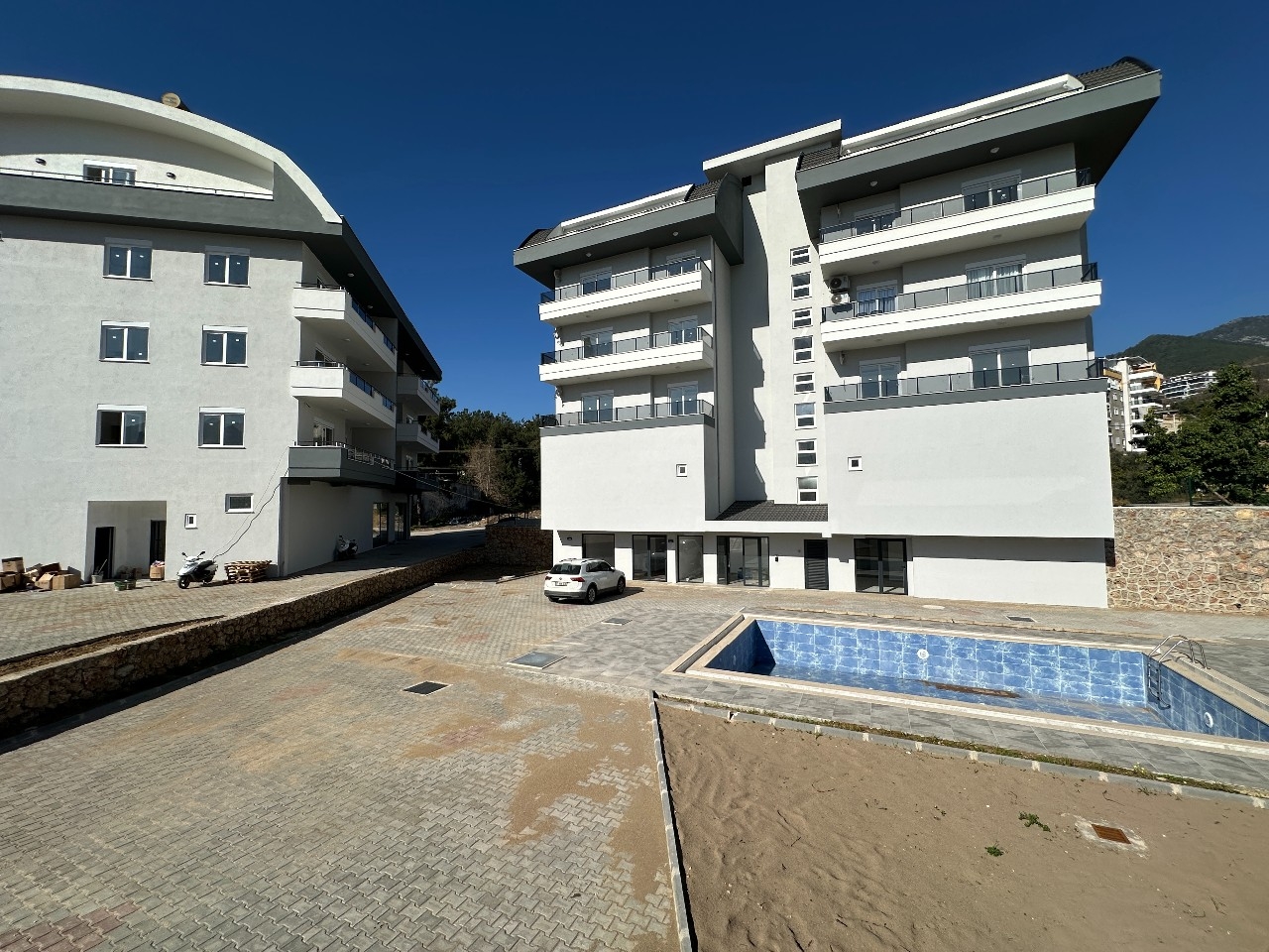 Luxuriöses 1+1 Apartment mit Bergblick in Alanya - Oba
