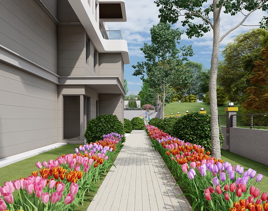 Luxuriöses 1+1 Apartment mit Meerblick und Bergblick in Alanya Mahmutlar