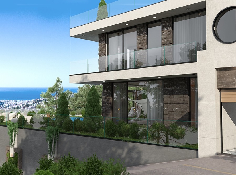 Luxury 3+1 Villa with Sea and Castle Views, Alanya - Bektas