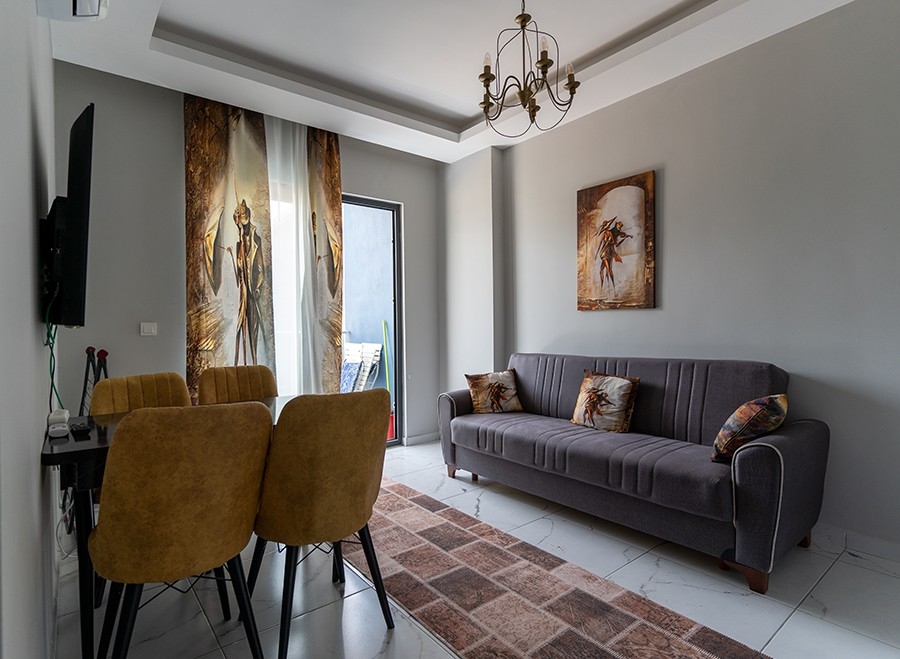 Ylellinen 1+1 huoneisto vuorinäköalalla, Alanya - Oba
