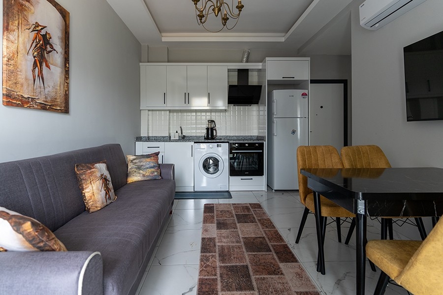 Ylellinen 1+1 huoneisto vuorinäköalalla, Alanya - Oba