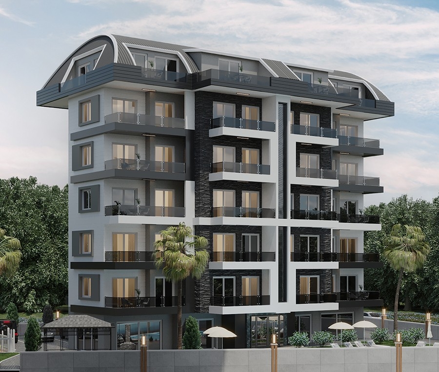 Luxuriöses 1+1 Apartment mit Burg- und Bergblick