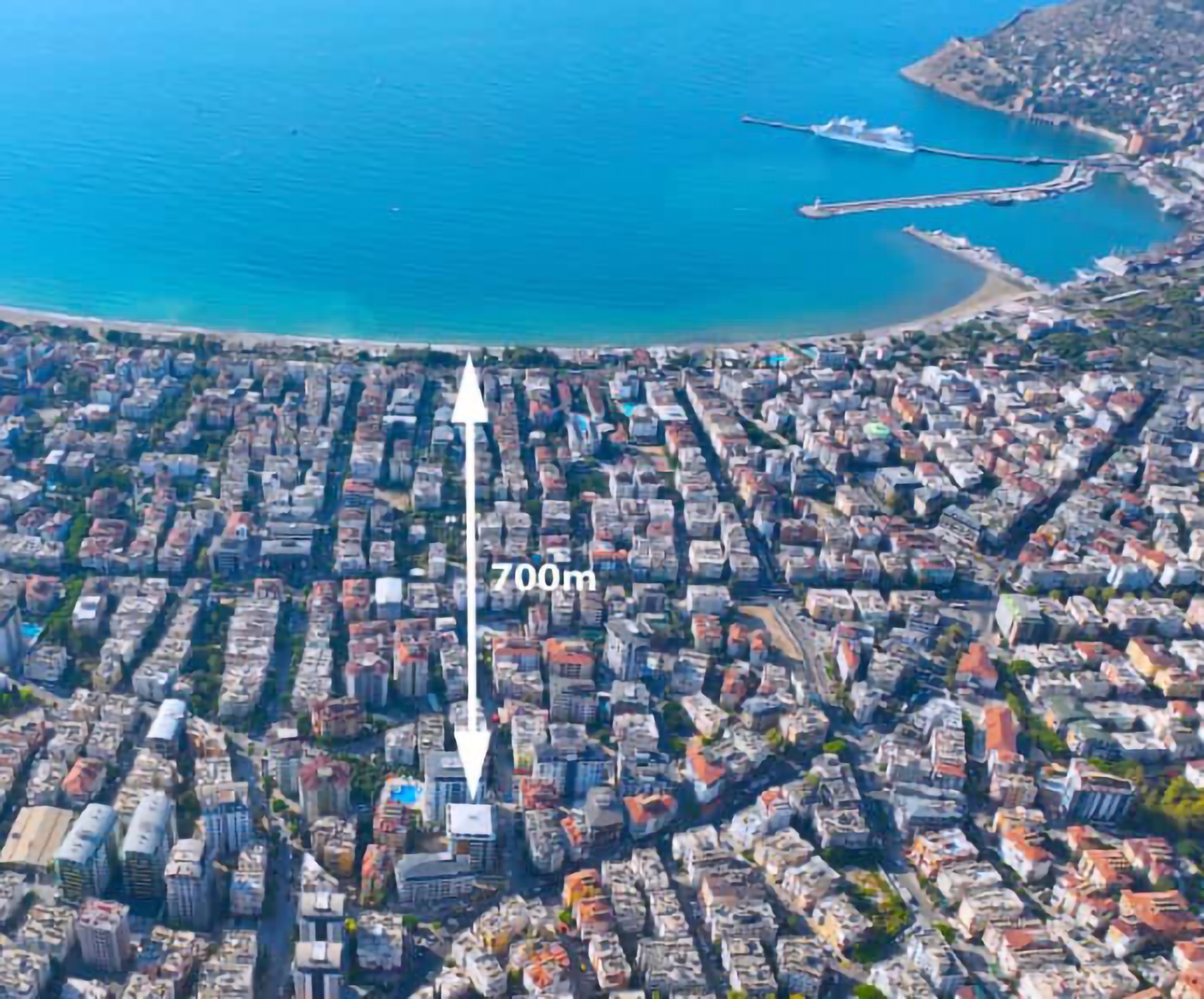 Moderne 1+1 leilighet i Alanya bysenter