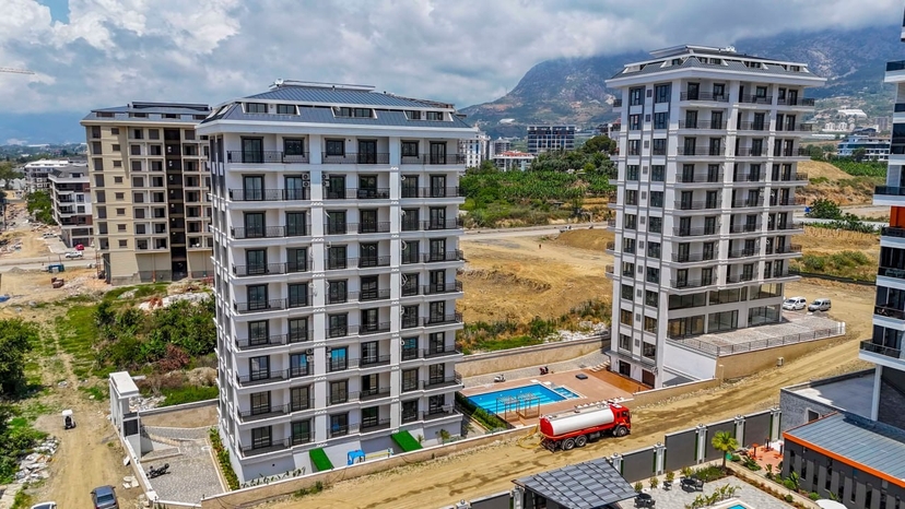 Luxuriöses 1+1 Apartment mit Bergblick, Alanya Mahmutlar