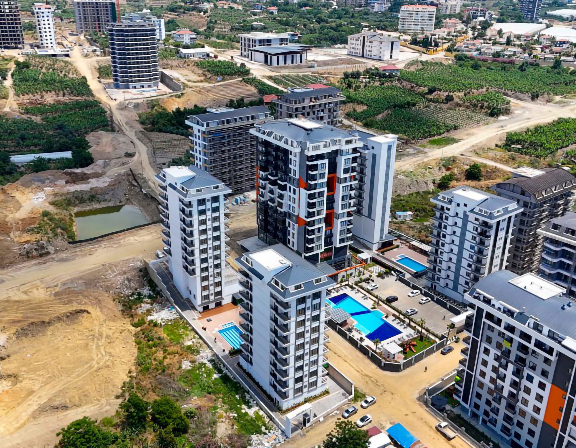 Moderni 1+1 asunto vuorinäköalalla, Alanya - Mahmutlar