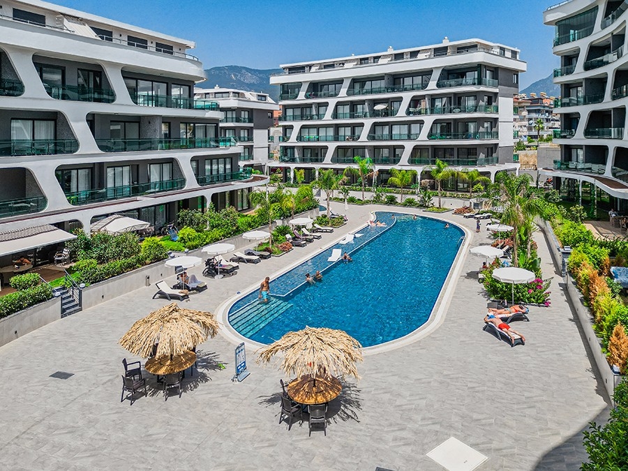 Luxury 1+1 Apartment with Mountain View in Oba, Alanya