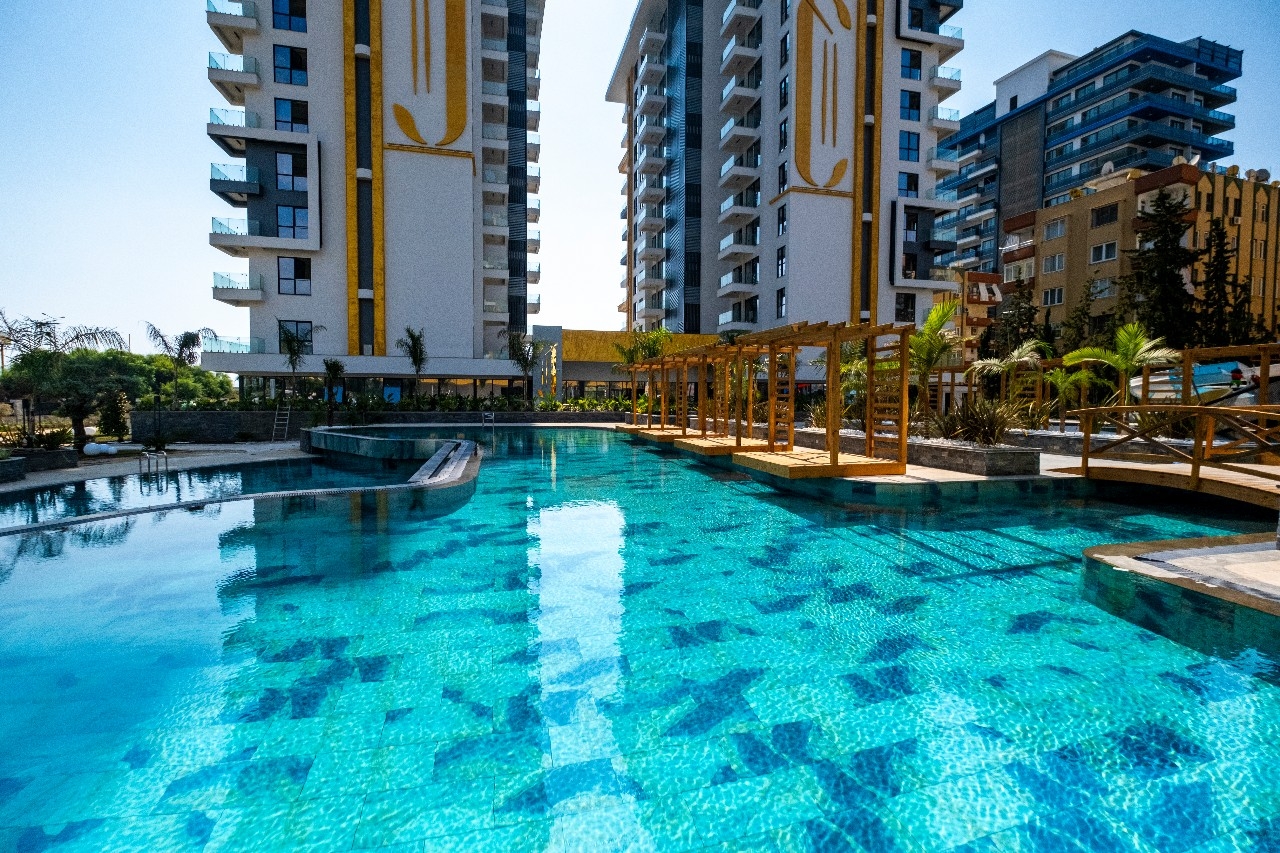 Lyxig 1+1 lägenhet med havsutsikt, Alanya - Mahmutlar